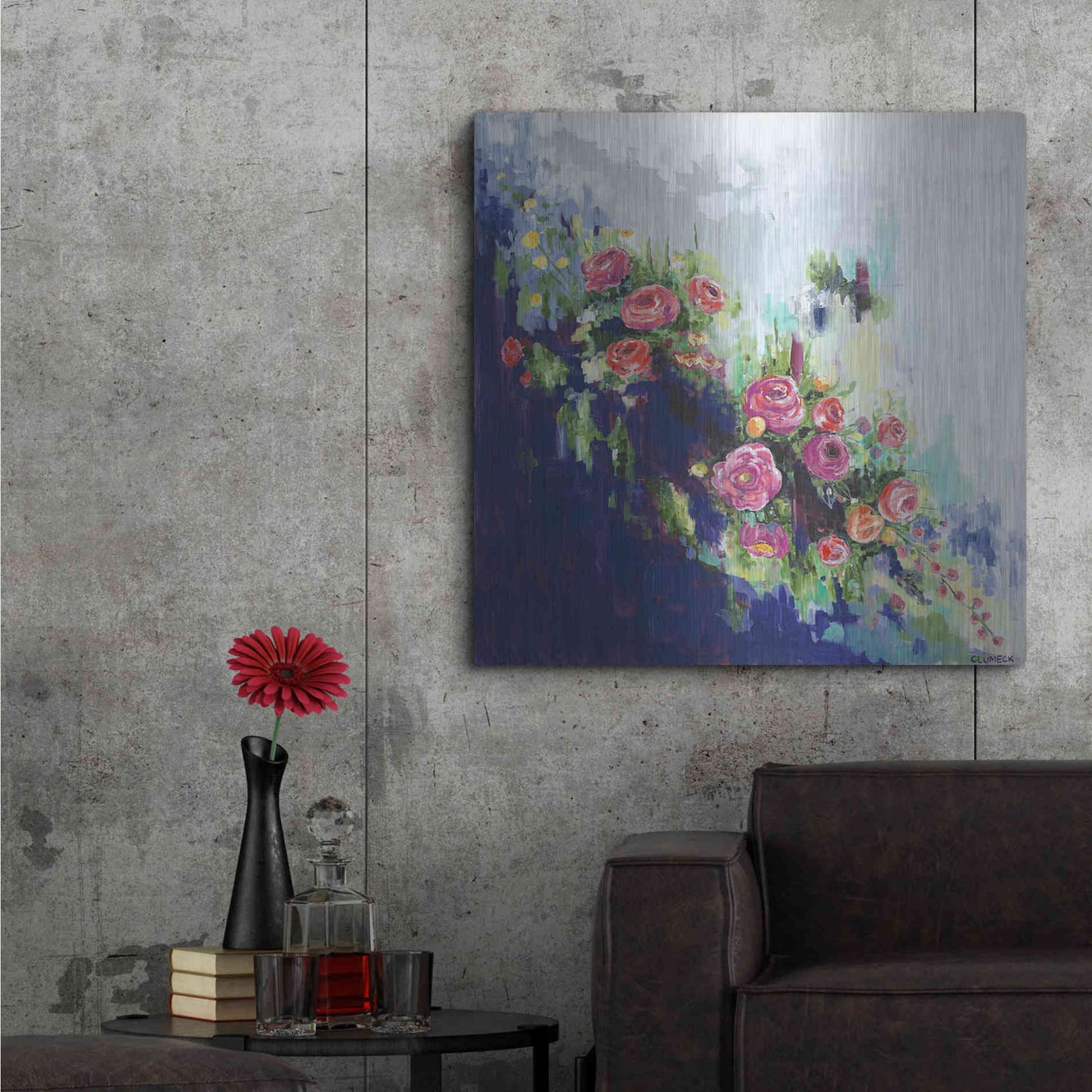 Luxe Metal Art 'The Dance by Alana Clumeck Metal Wall Art,36x36