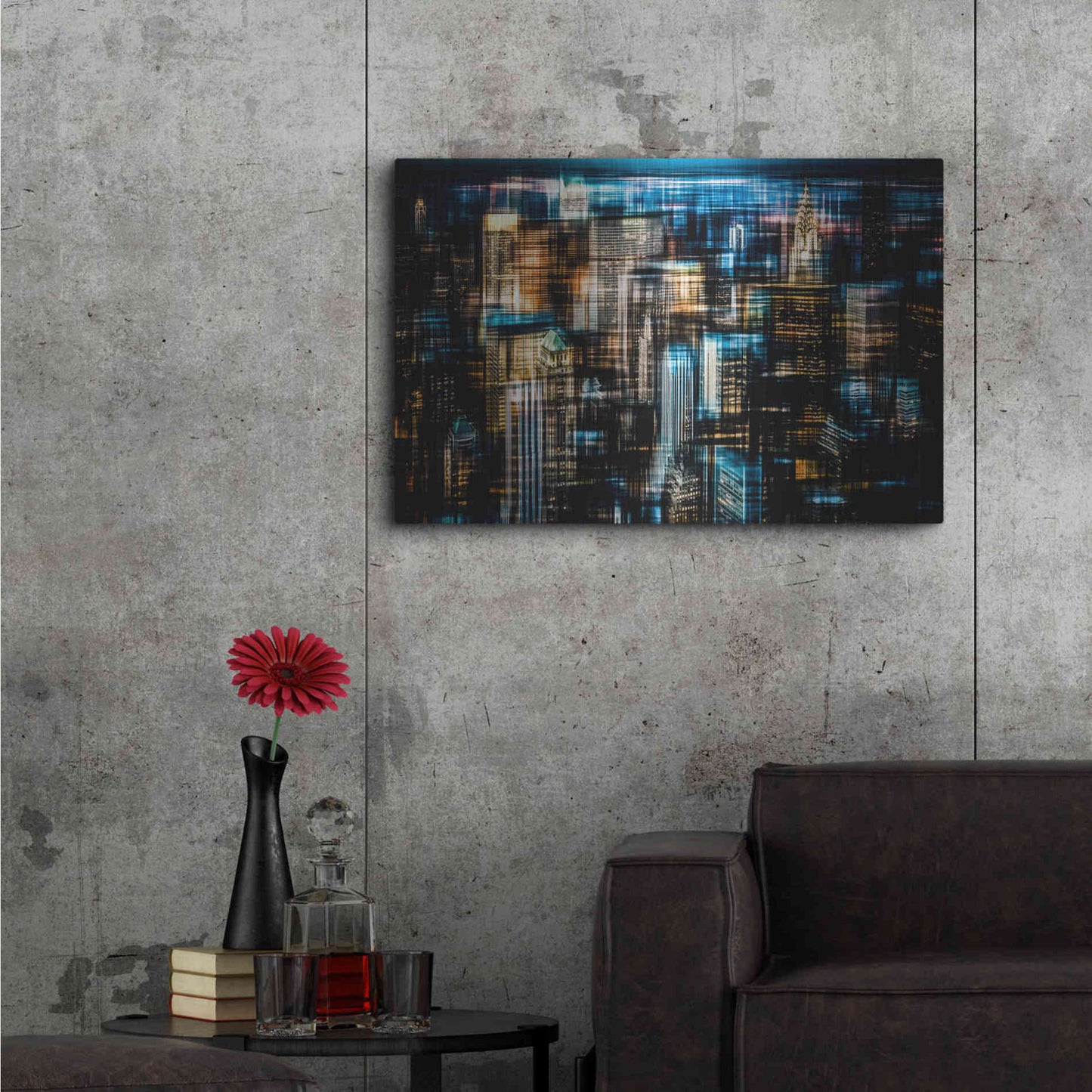 Luxe Metal Art 'Downtown I by Hannes Cmarits Metal Wall Art,36x24