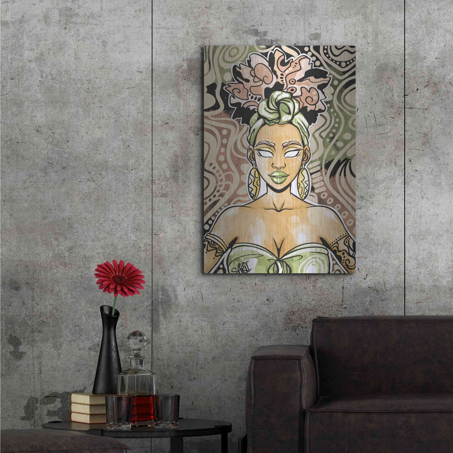 Luxe Metal Art 'Nailah by Justin Copeland Metal Wall Art,24x36