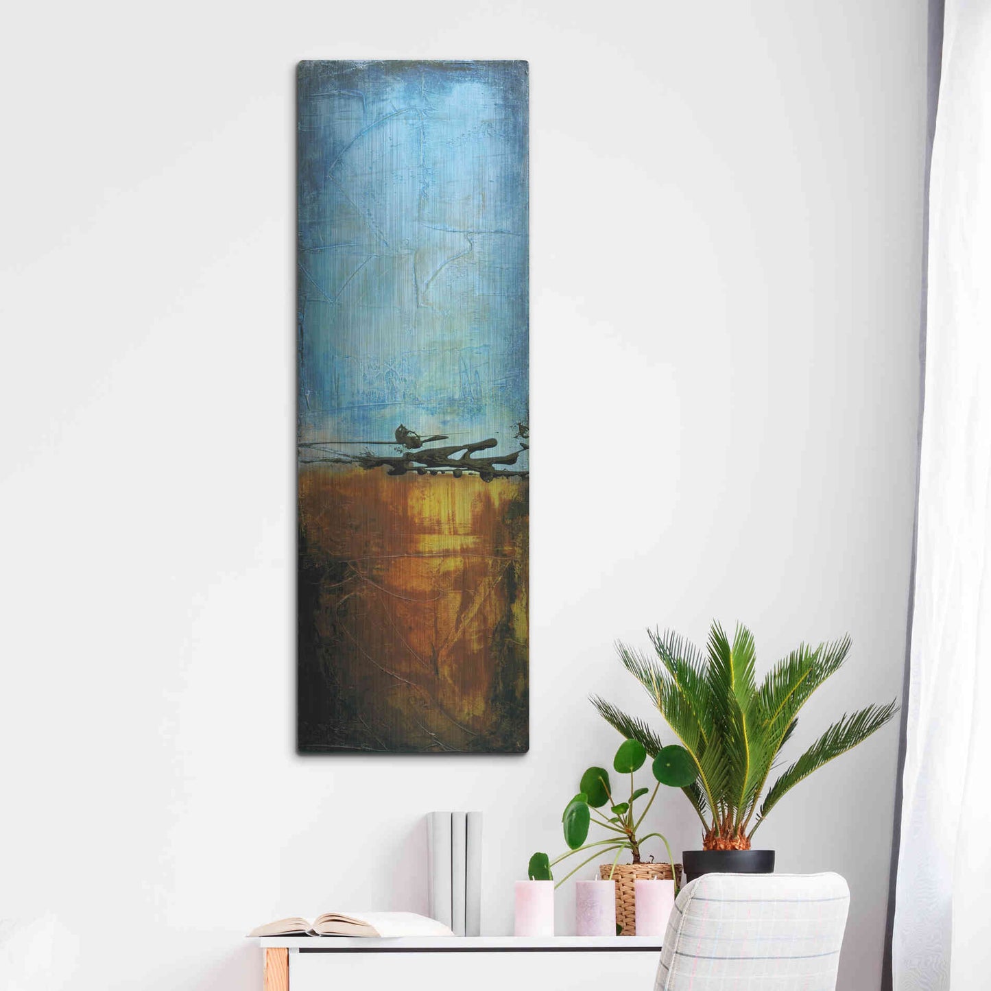 Luxe Metal Art 'West Side Affair II' by Erin Ashley, Metal Wall Art,16x48