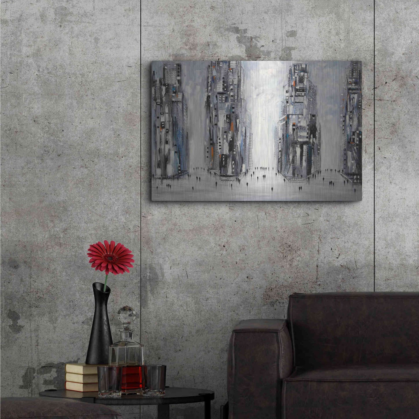 Luxe Metal Art 'In New York City' by Ekaterina Ermilkina Metal Wall Art,36x24