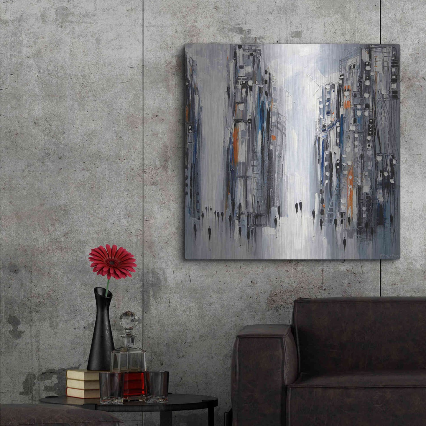 Luxe Metal Art 'City Escape' by Ekaterina Ermilkina Metal Wall Art,36x36