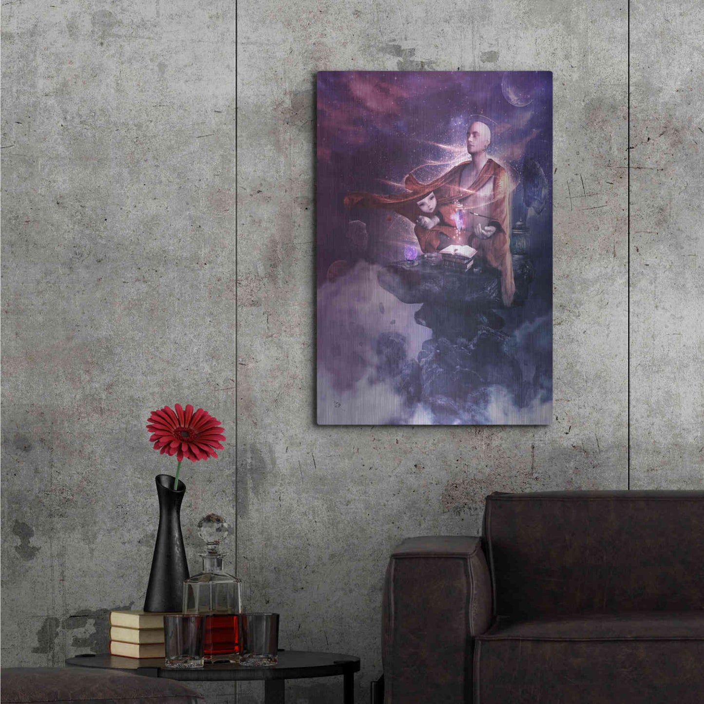 Luxe Metal Art 'Insight Meditation' by Cameron Gray Metal Wall Art,24x36