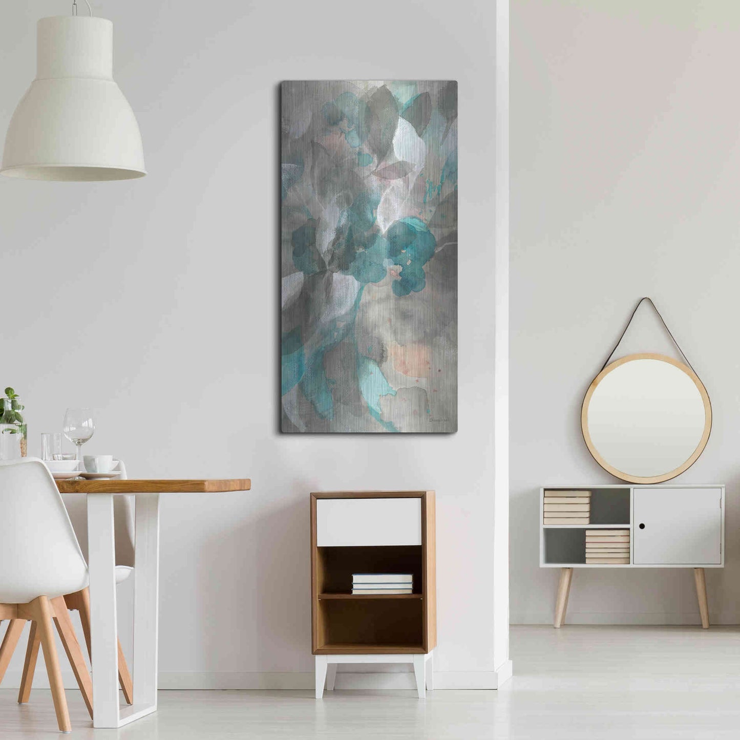 Luxe Metal Art 'Abstract Nature III' by Danhui Nai, Metal Wall Art,24x48