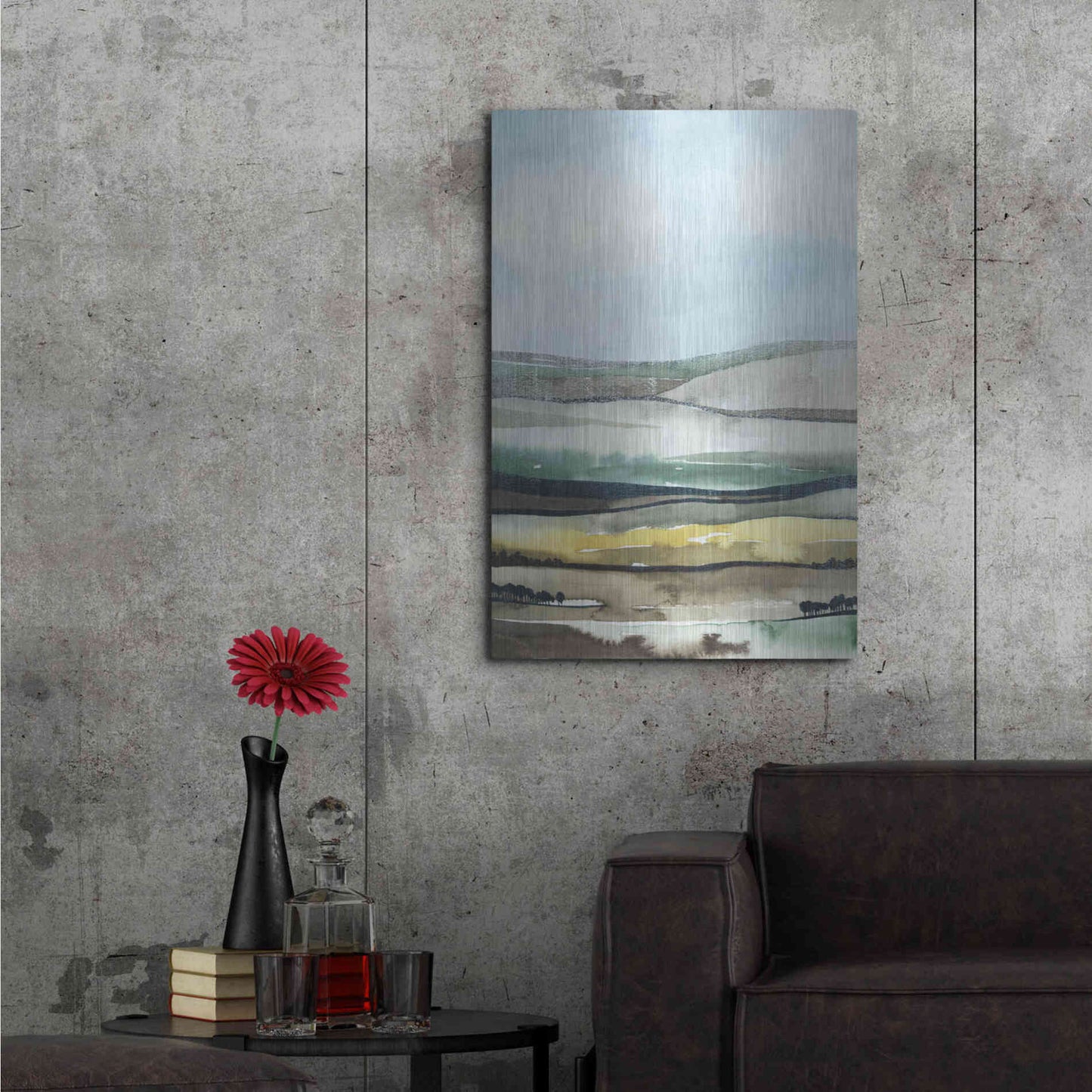 Luxe Metal Art 'Virga II' by Grace Popp, Metal Wall Art,24x36