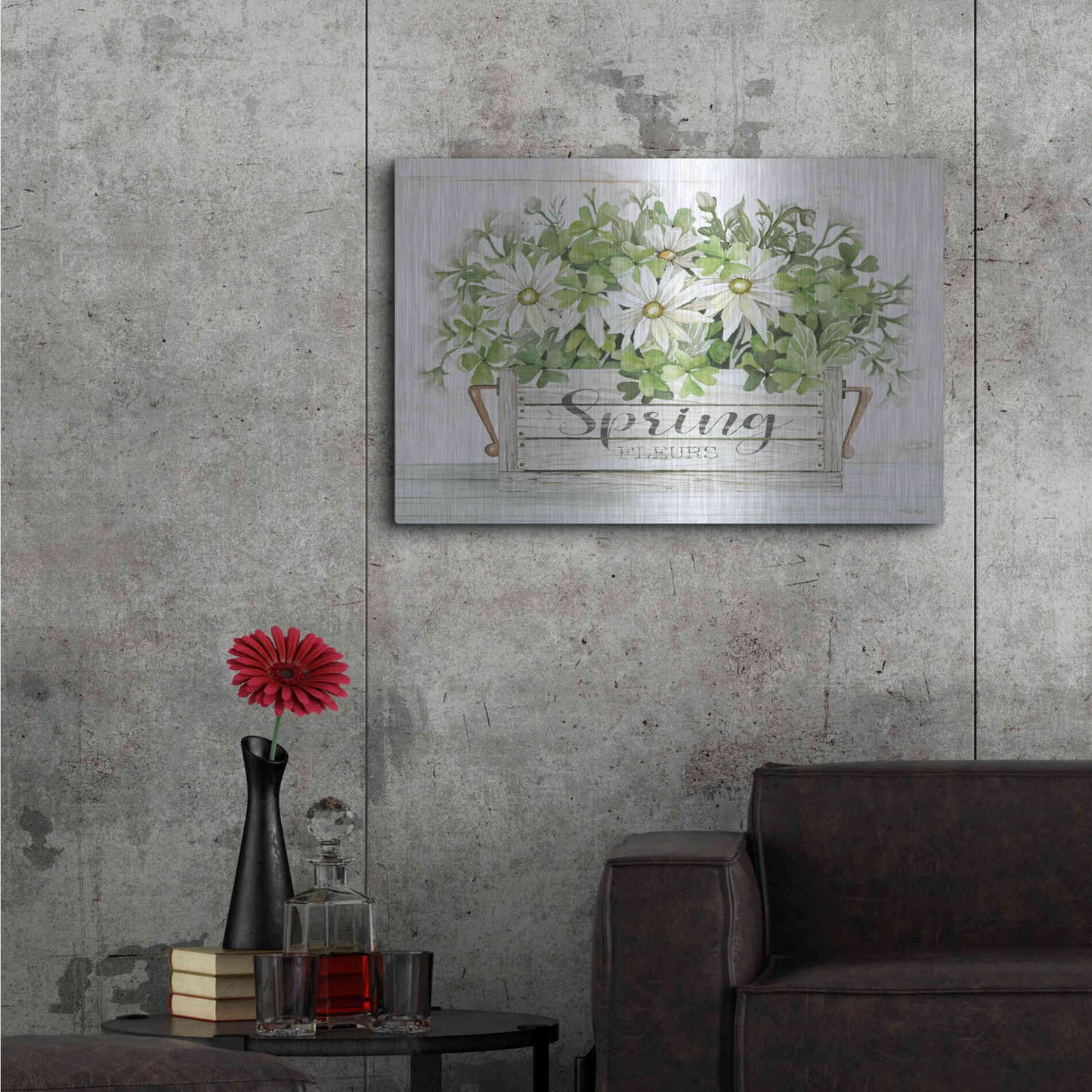 Luxe Metal Art 'Spring Flowers' by Cindy Jacobs, Metal Wall Art,36x24
