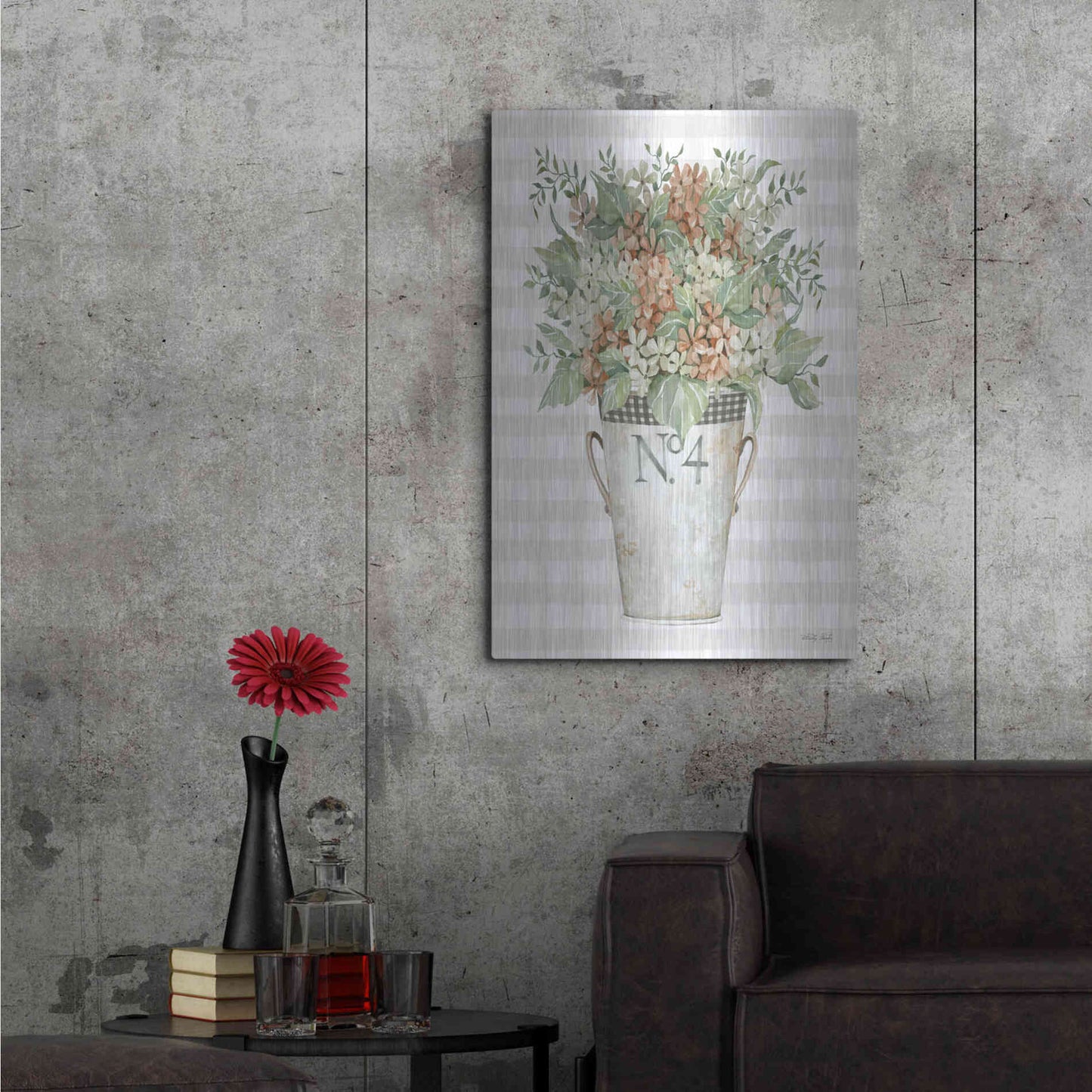 Luxe Metal Art 'Fall Flowers' by Cindy Jacobs, Metal Wall Art,24x36