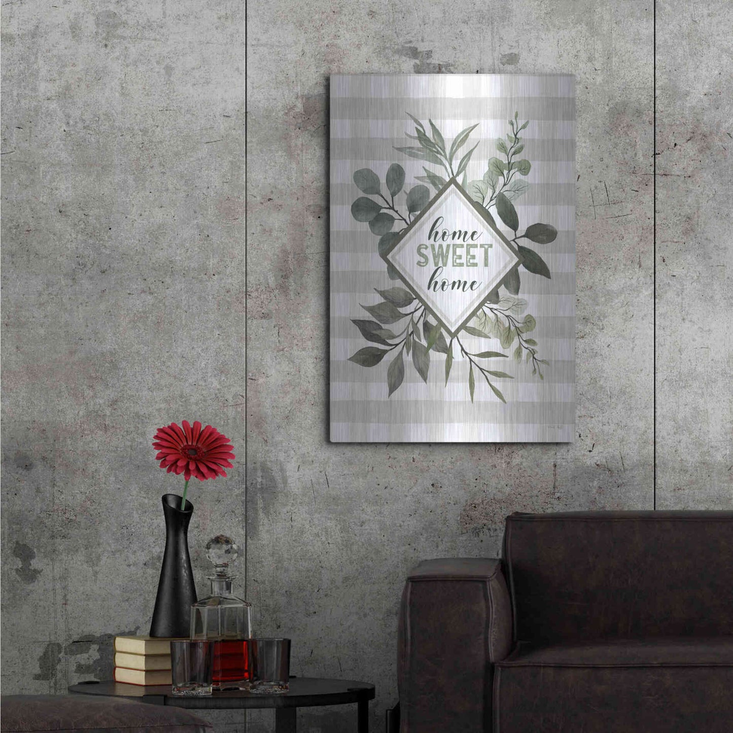 Luxe Metal Art 'Home Sweet Home' by Cindy Jacobs, Metal Wall Art,24x36
