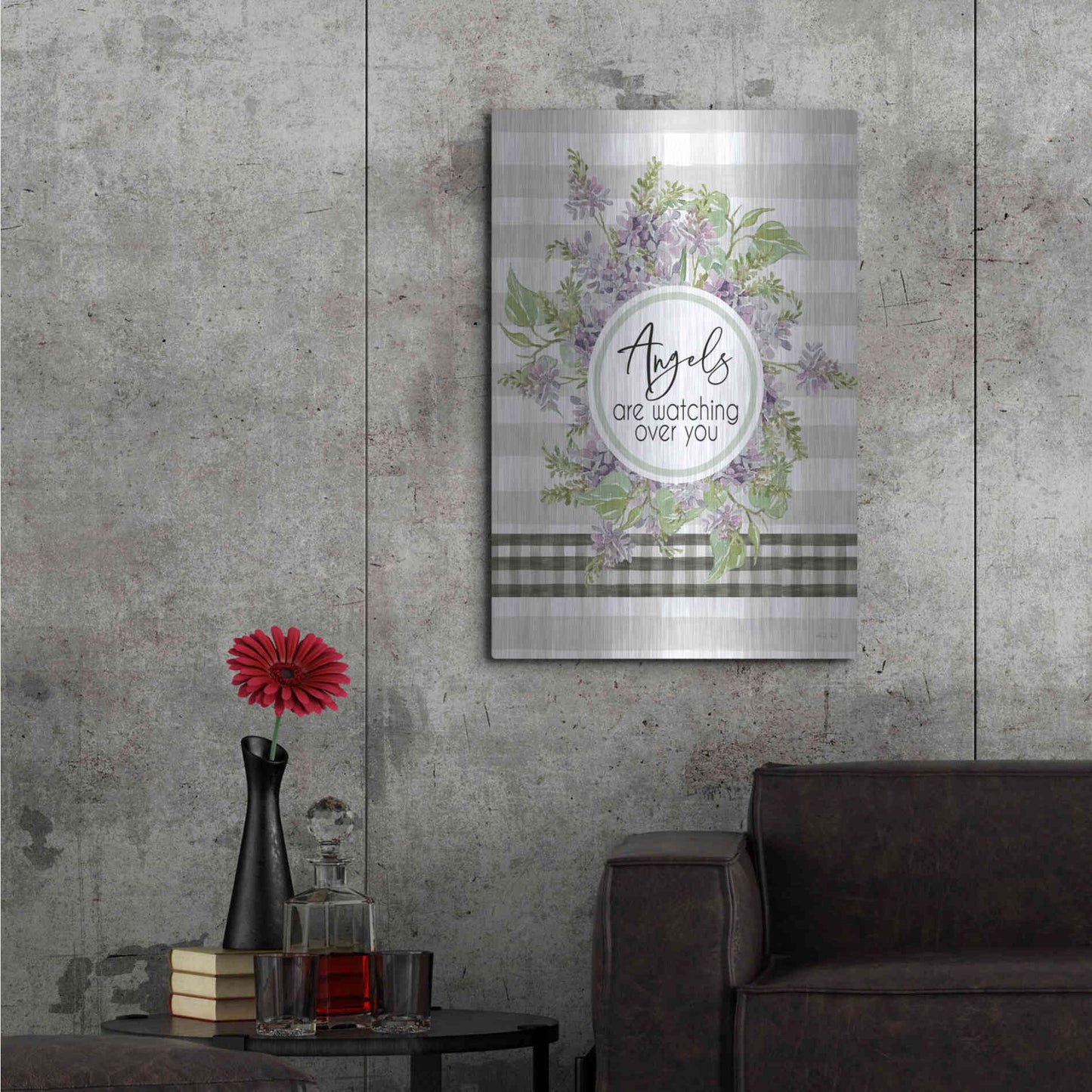 Luxe Metal Art 'Angels Are Watching Over You' by Cindy Jacobs, Metal Wall Art,24x36