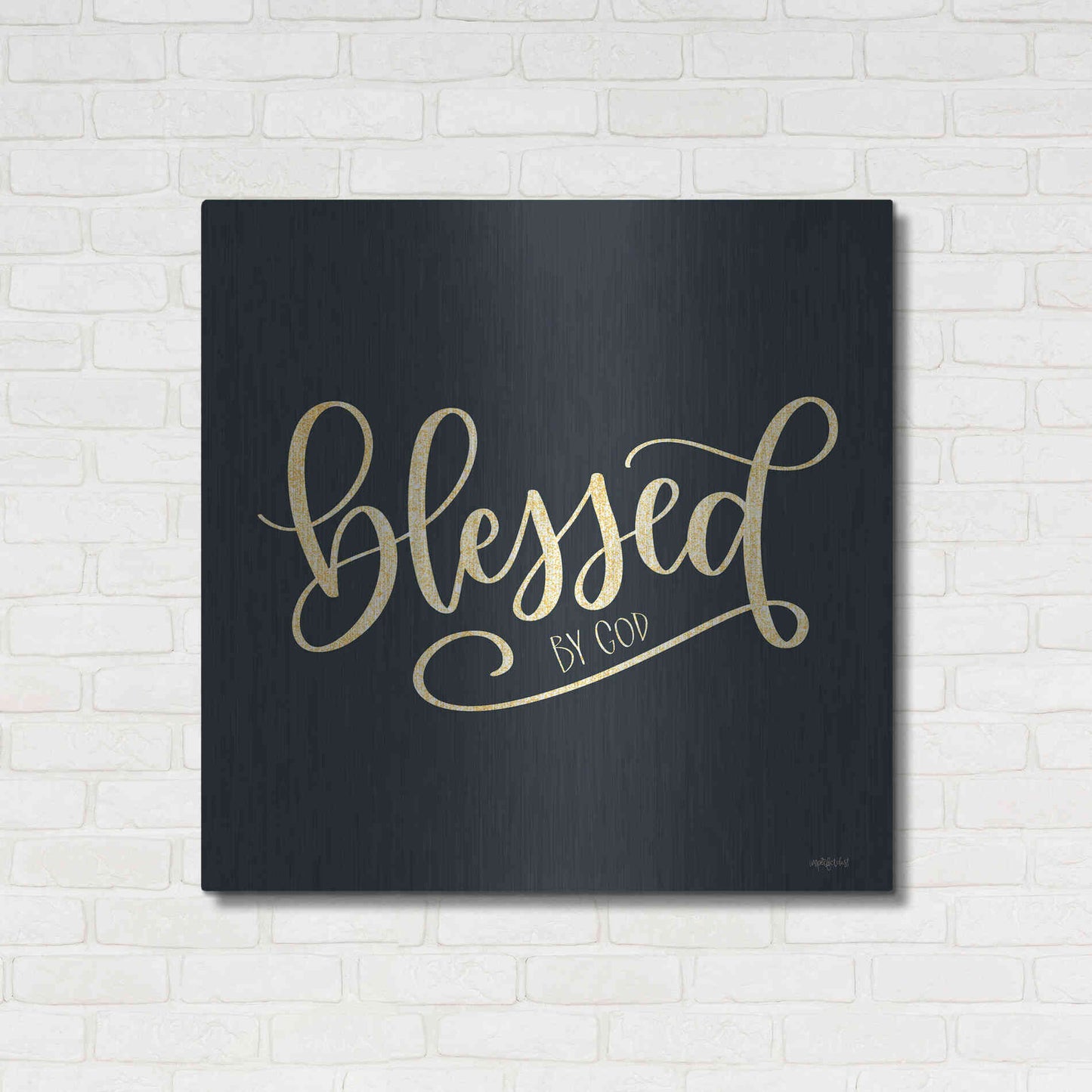 Luxe Metal Art 'Blessed By God' by Imperfect Dust, Metal Wall Art,36x36