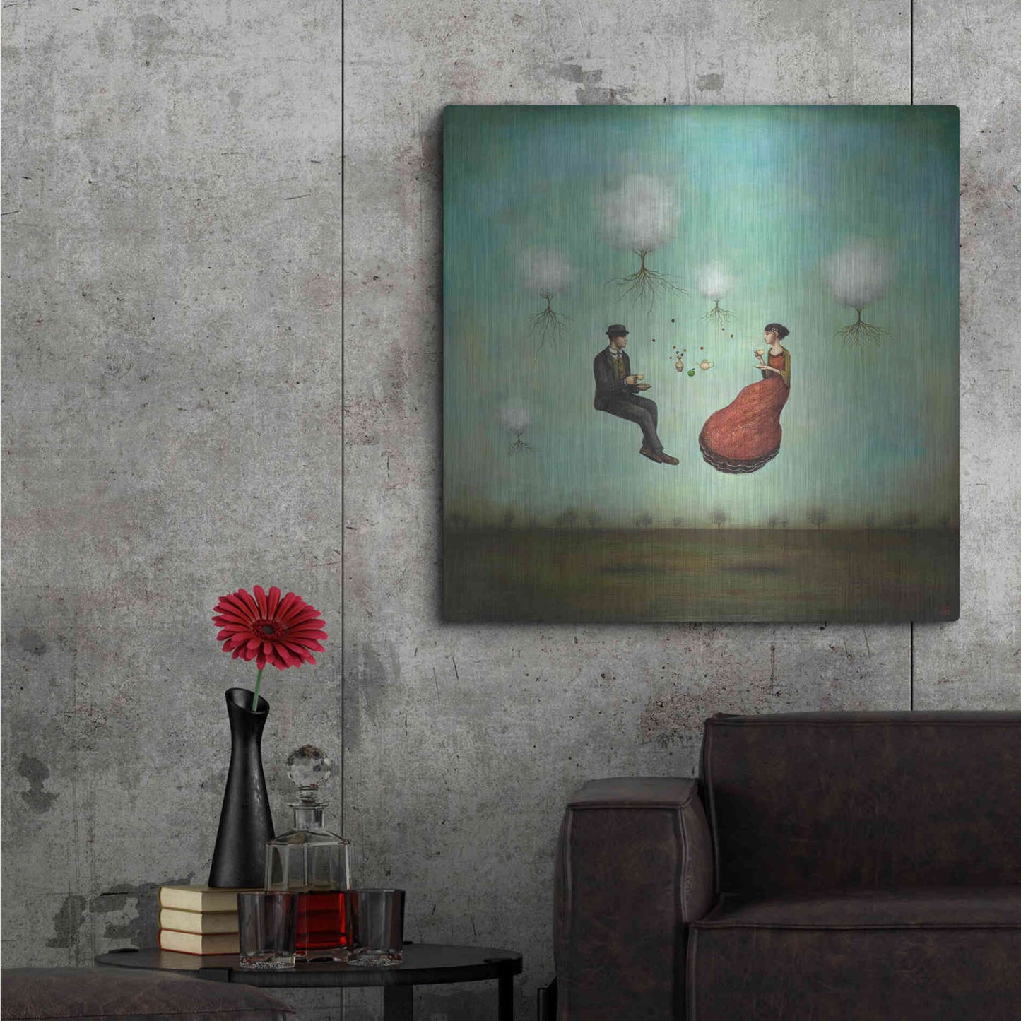 Luxe Metal Art 'Gravitea For Two' by Duy Huynh, Metal Wall Art,36x36