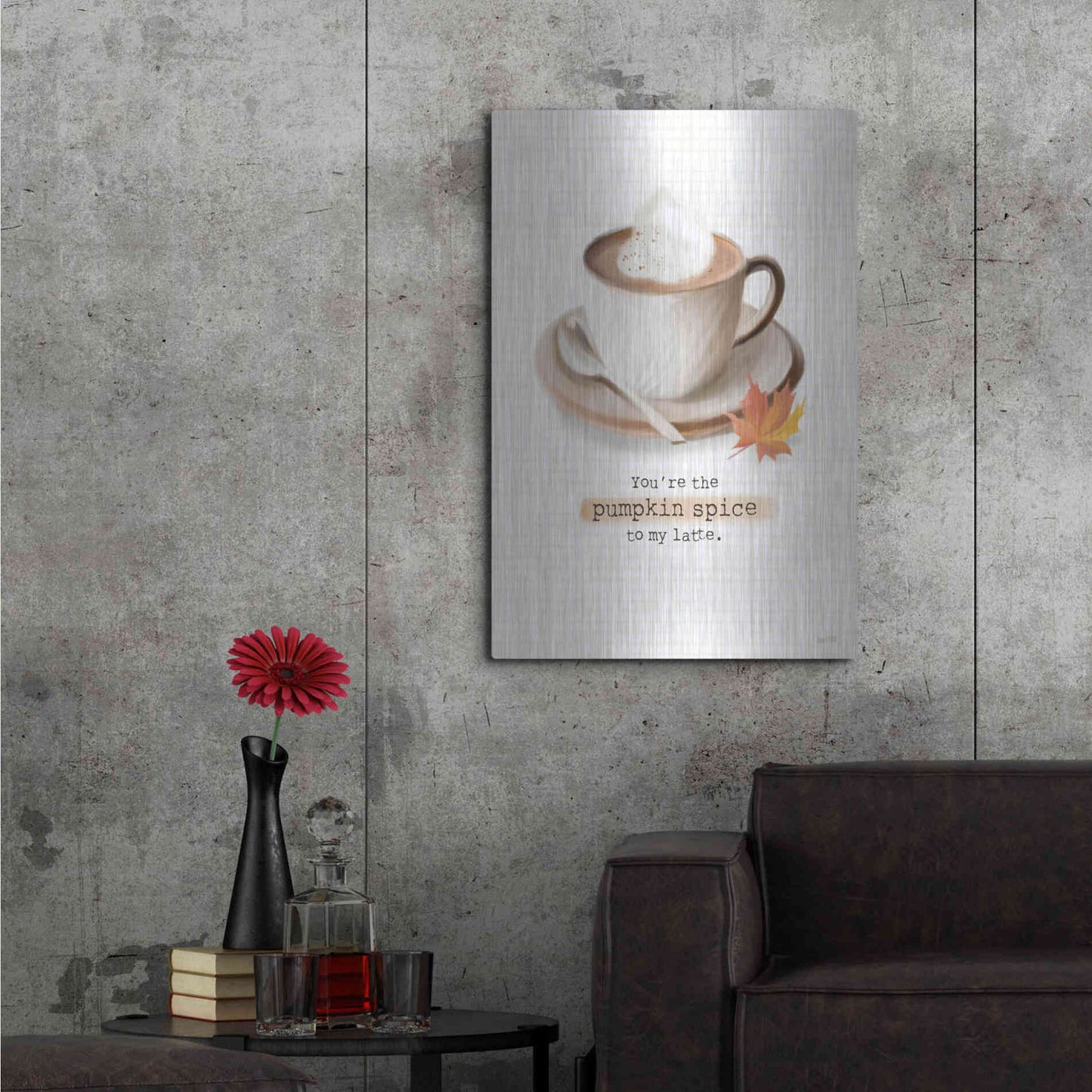 Luxe Metal Art 'Pumpkin Spice II' by House Fenway, Metal Wall Art,24x36