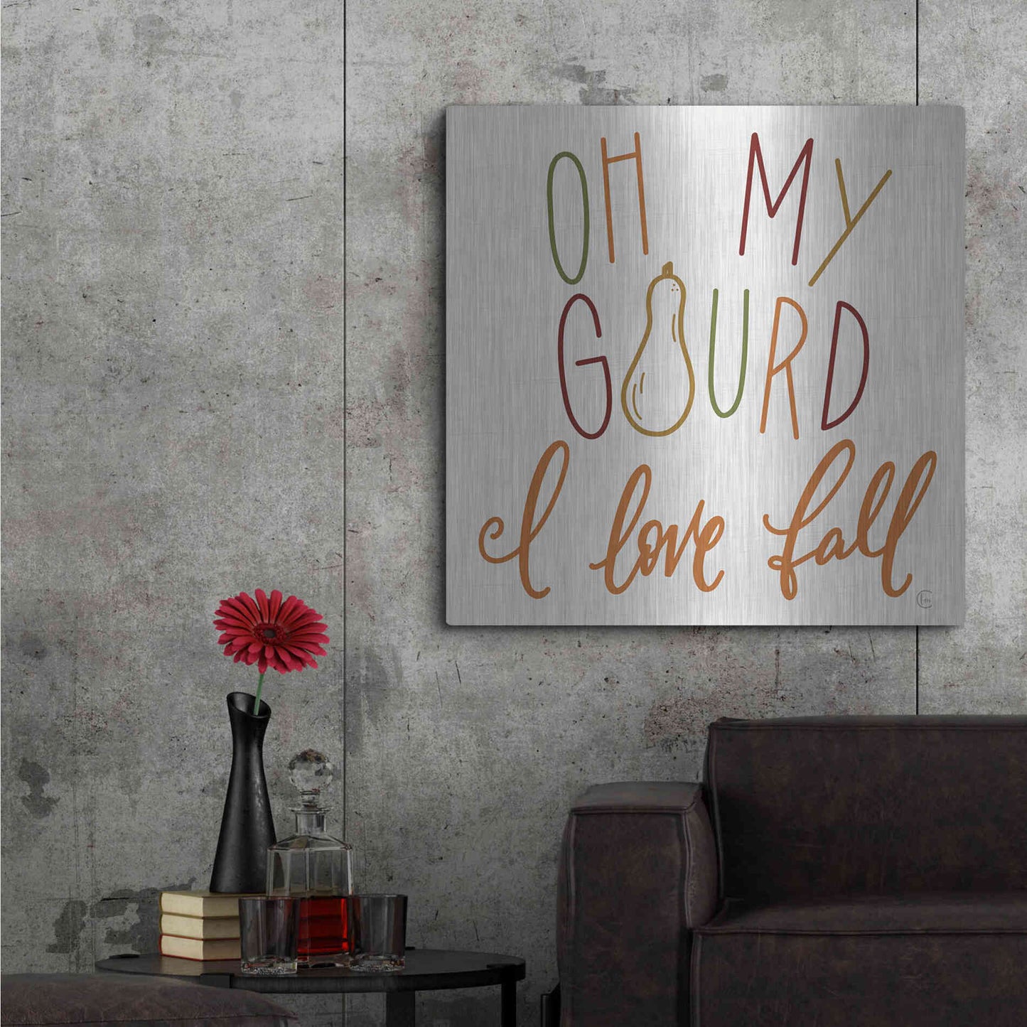 Luxe Metal Art 'Oh My Gourd ' by Fearfully Made Creations, Metal Wall Art,36x36