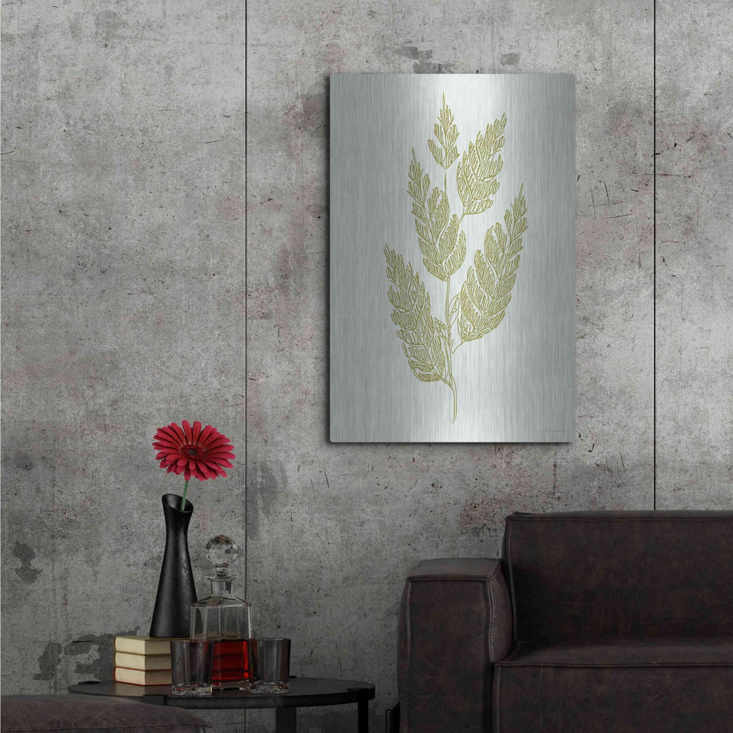Luxe Metal Art 'Spring Sprig' by Kamdon Kreations, Metal Wall Art,24x36