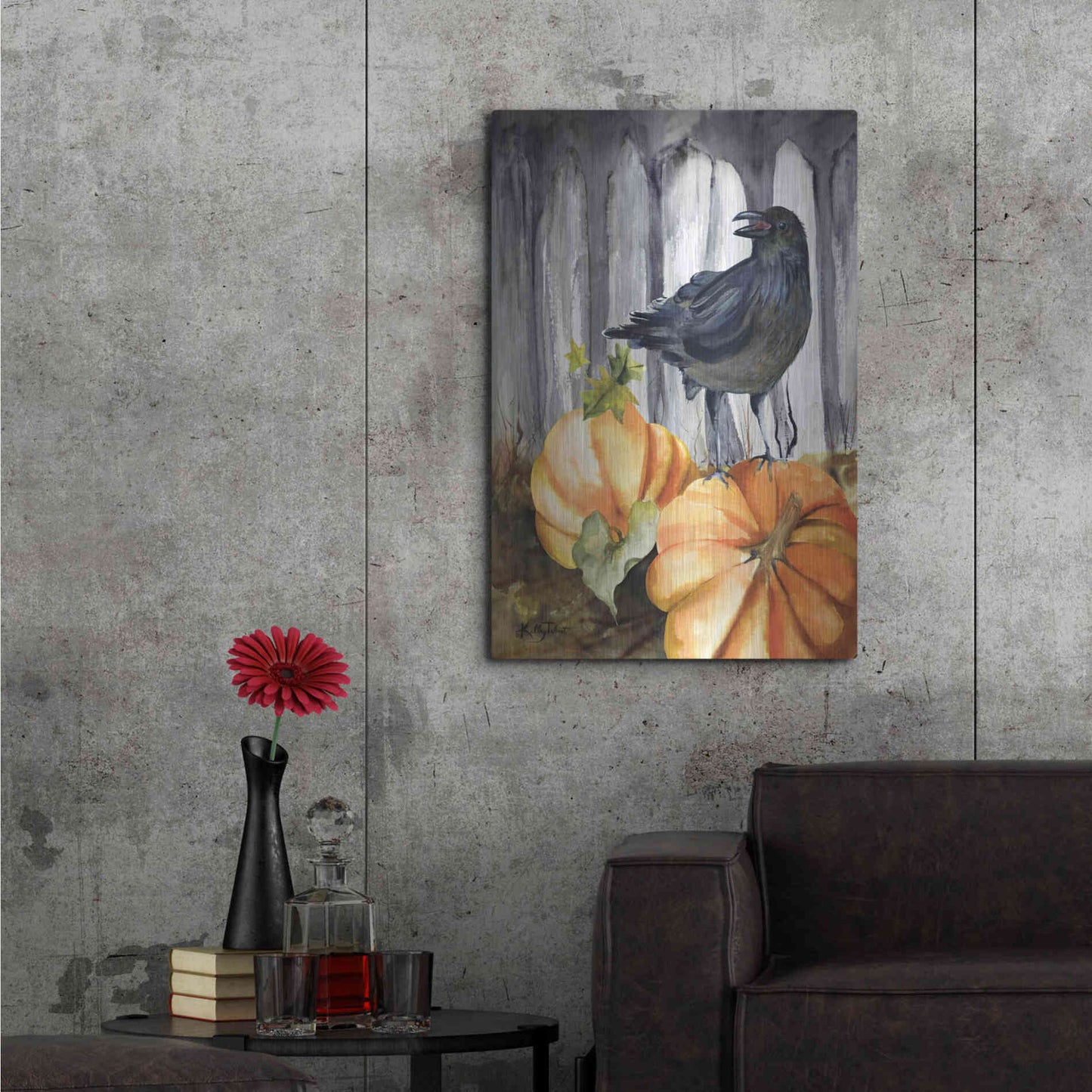 Luxe Metal Art 'Pumpkin King' by Kelley Talent, Metal Wall Art,24x36
