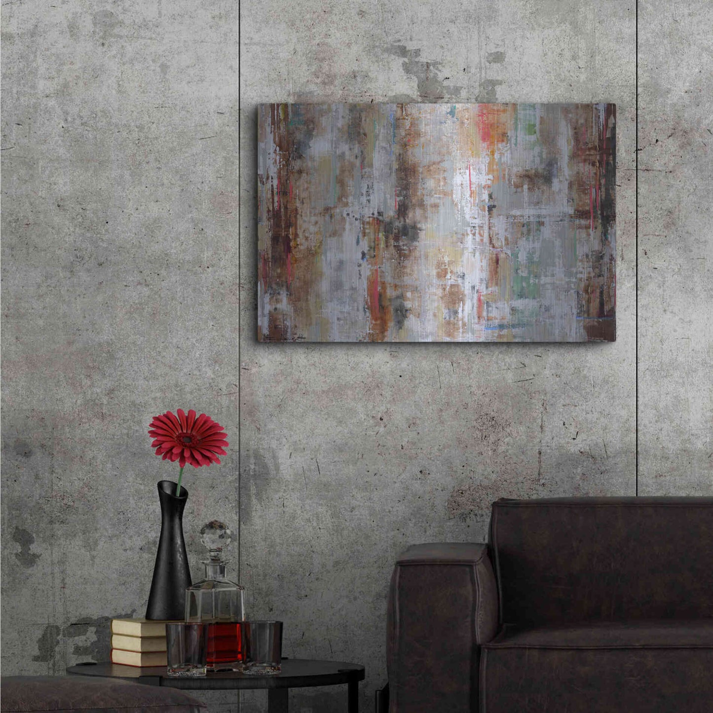 Luxe Metal Art 'Wood Reflection' by Ingeborg Herckenrath, Metal Wall Art,36x24