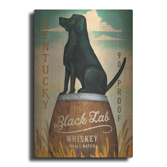 Luxe Metal Art 'Black Lab Whiskey Kentucky Crop' by Ryan Fowler, Metal Wall Art
