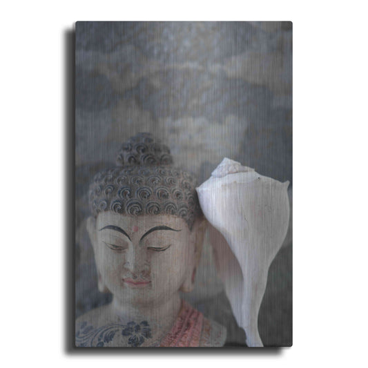 'Om Seashell Buddha' by Elena Ray, Metal Wall Art