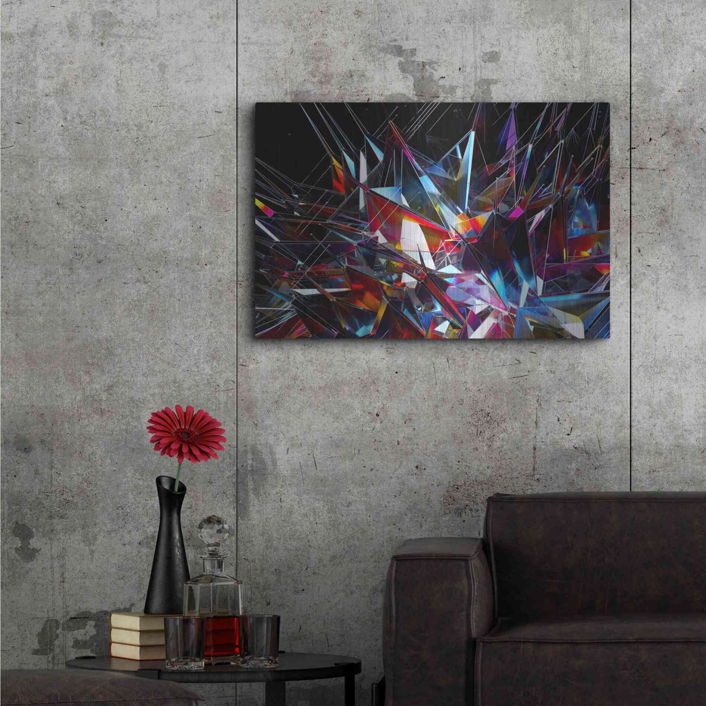 Luxe Metal Art 'Cristalino' by Epic Portfolio, Metal Wall Art,36x24