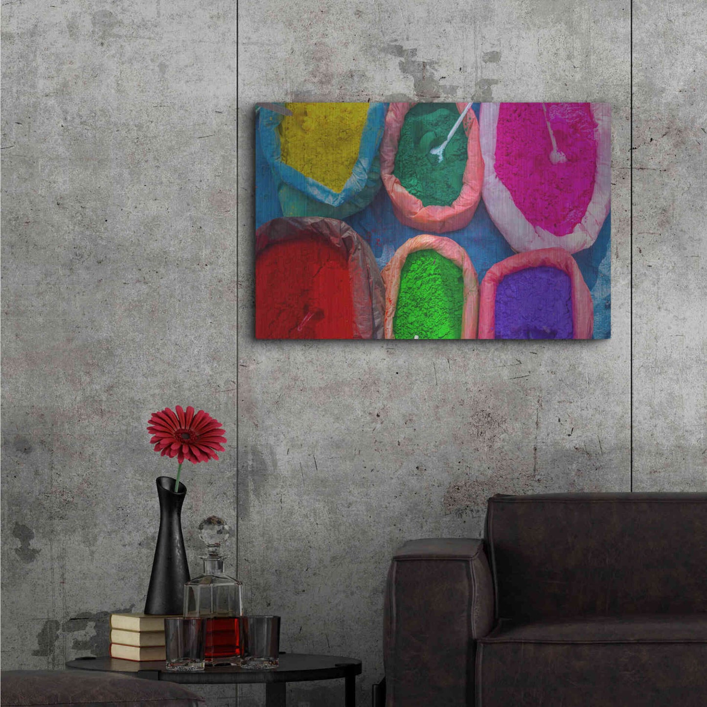 Luxe Metal Art 'Dry Powder' by Epic Portfolio, Metal Wall Art,36x24
