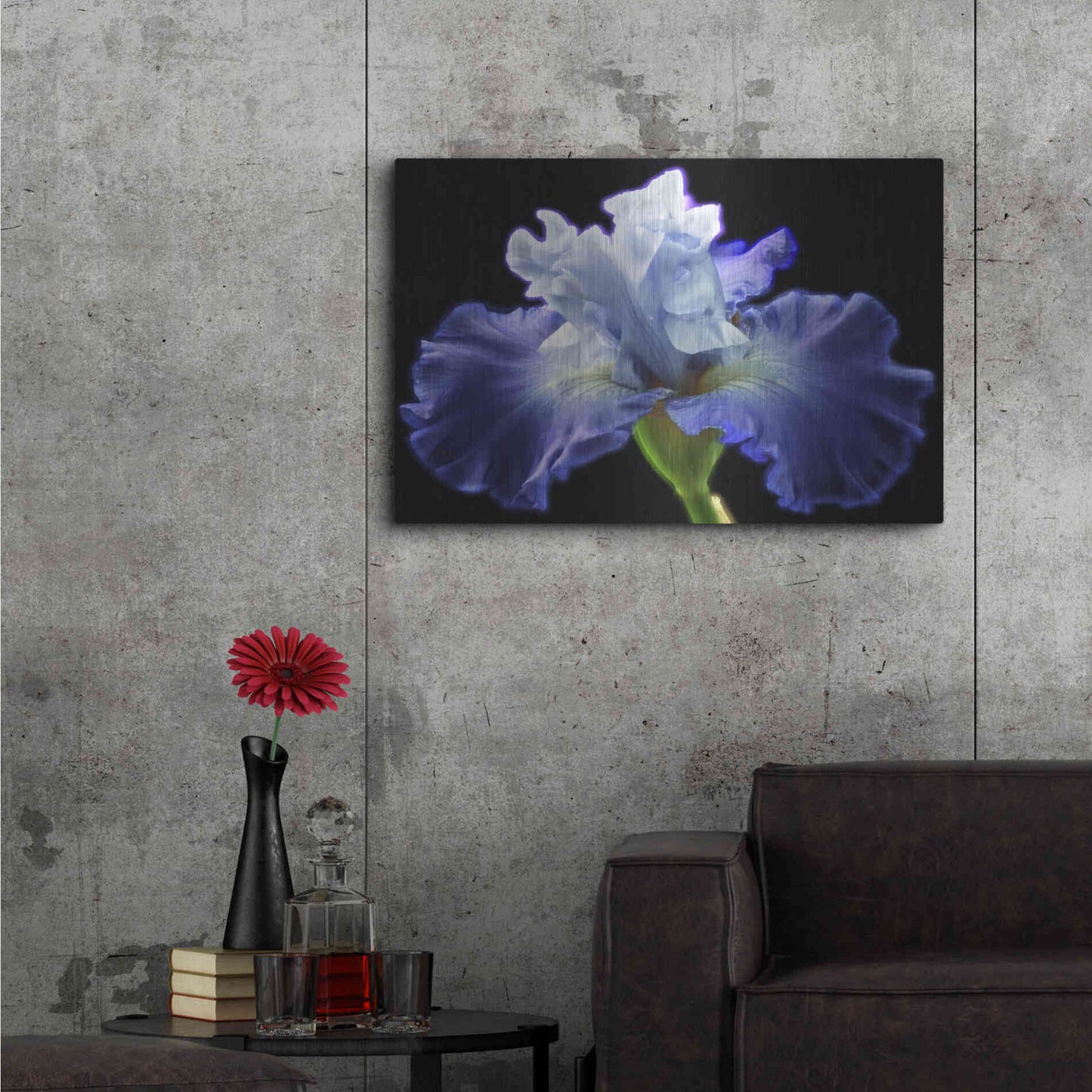 Luxe Metal Art 'Violet Blaze ' by Epic Portfolio, Metal Wall Art,36x24