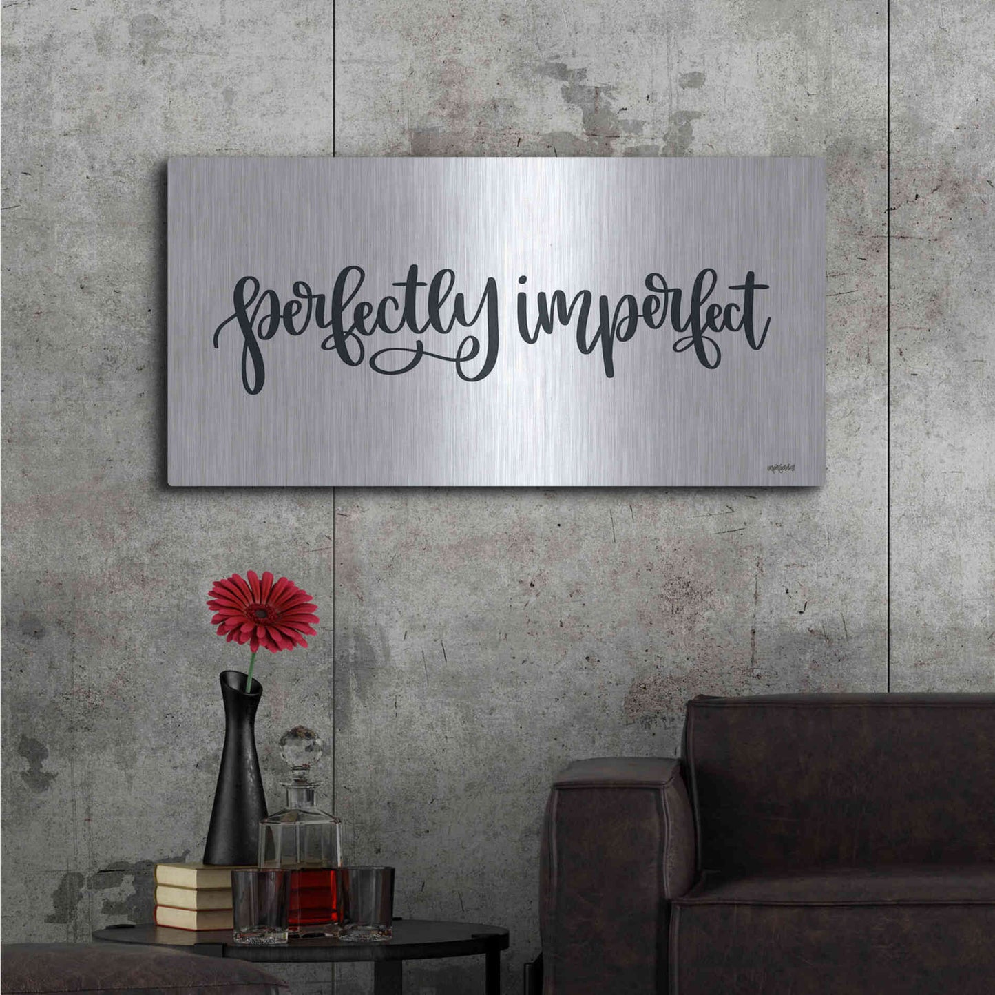 Luxe Metal Art 'Perfectly Imperfect ' by Imperfect Dust, Metal Wall Art,48x24
