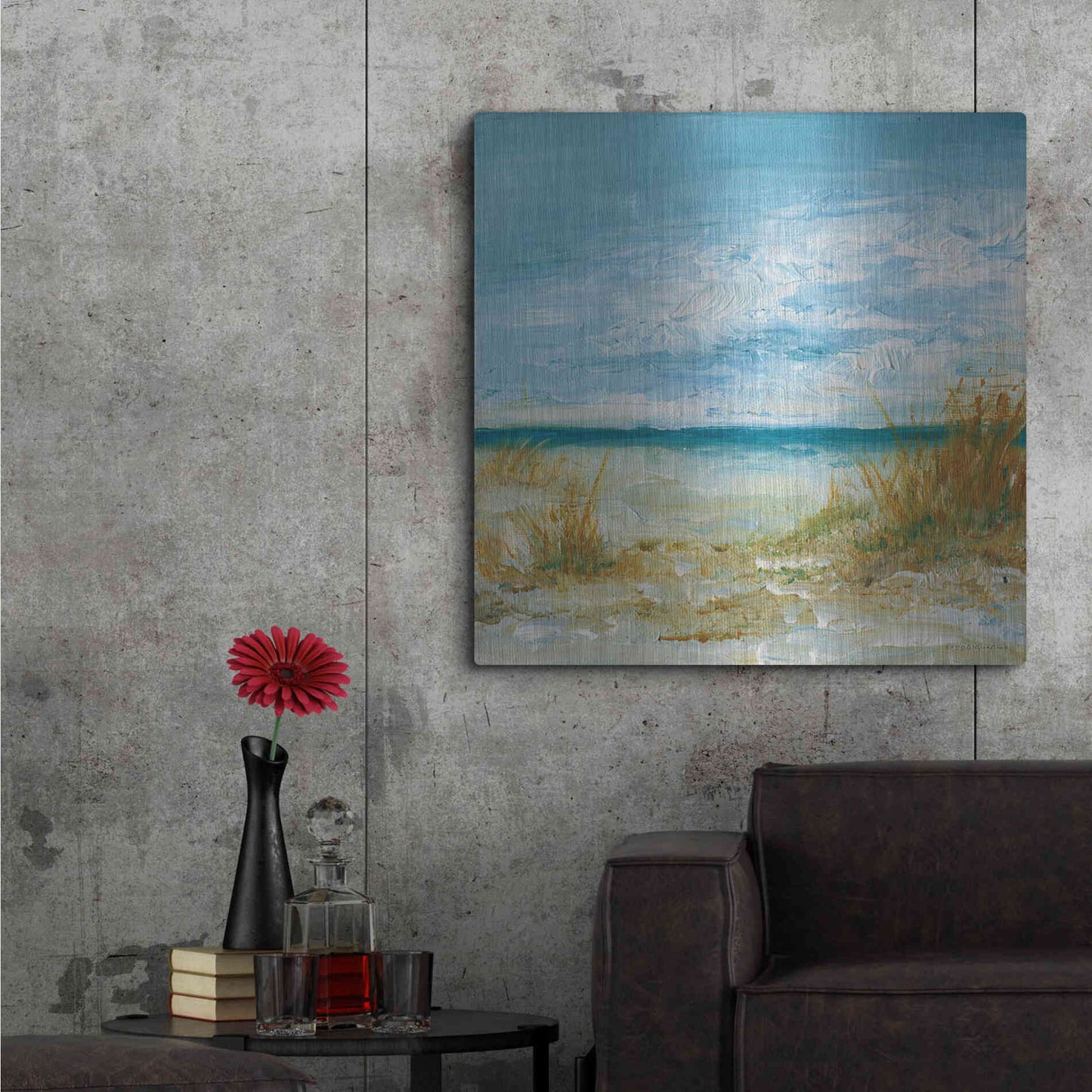 Luxe Metal Art 'Sea Breeze' by Kamdon Kreations, Metal Wall Art,36x36