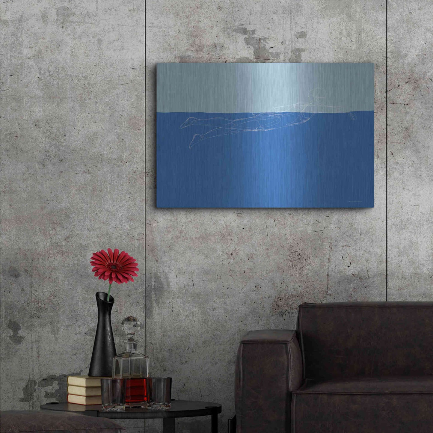 Luxe Metal Art 'How to Swim 2' by Kamdon Kreations, Metal Wall Art,36x24