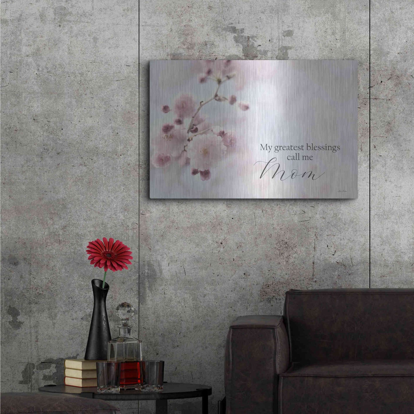 Luxe Metal Art 'My Greatest Blessings Call Me Mom' by Lori Deiter, Metal Wall Art,36x24