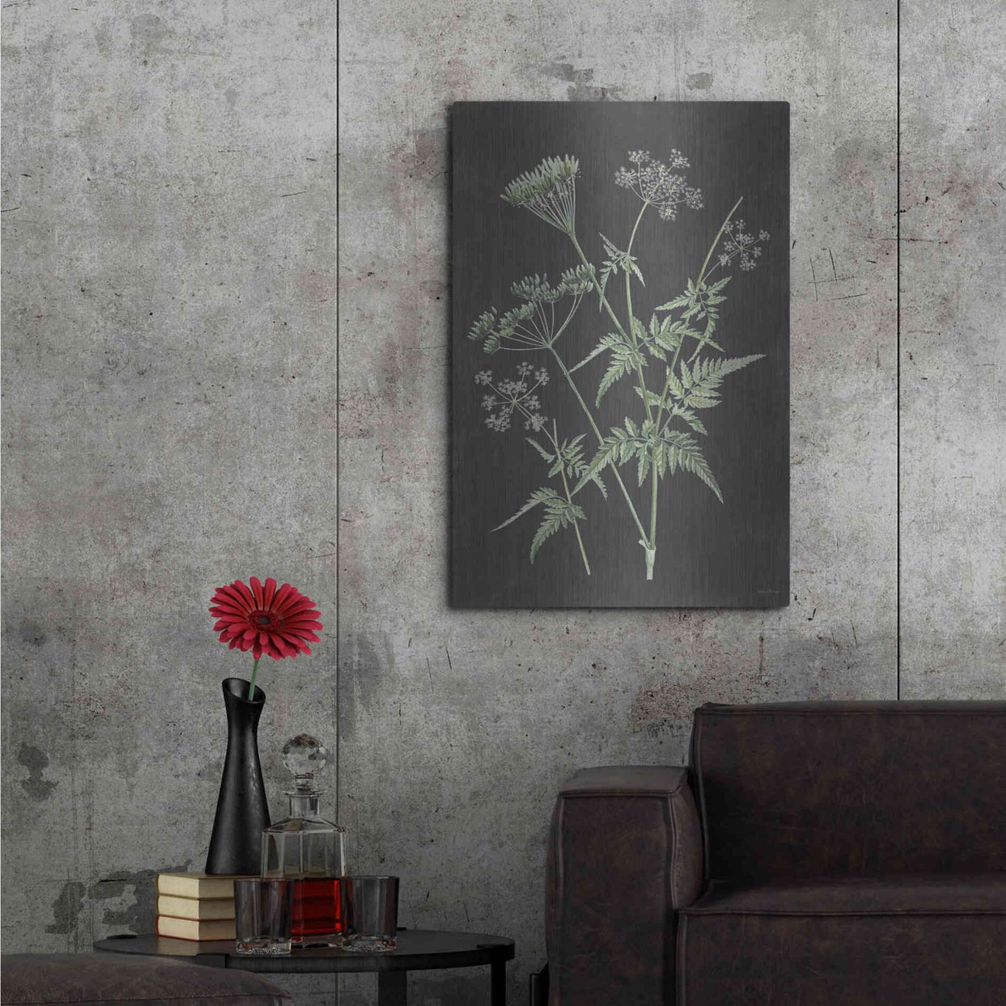 Luxe Metal Art 'Chives' by Lettered & Lined, Metal Wall Art,24x36