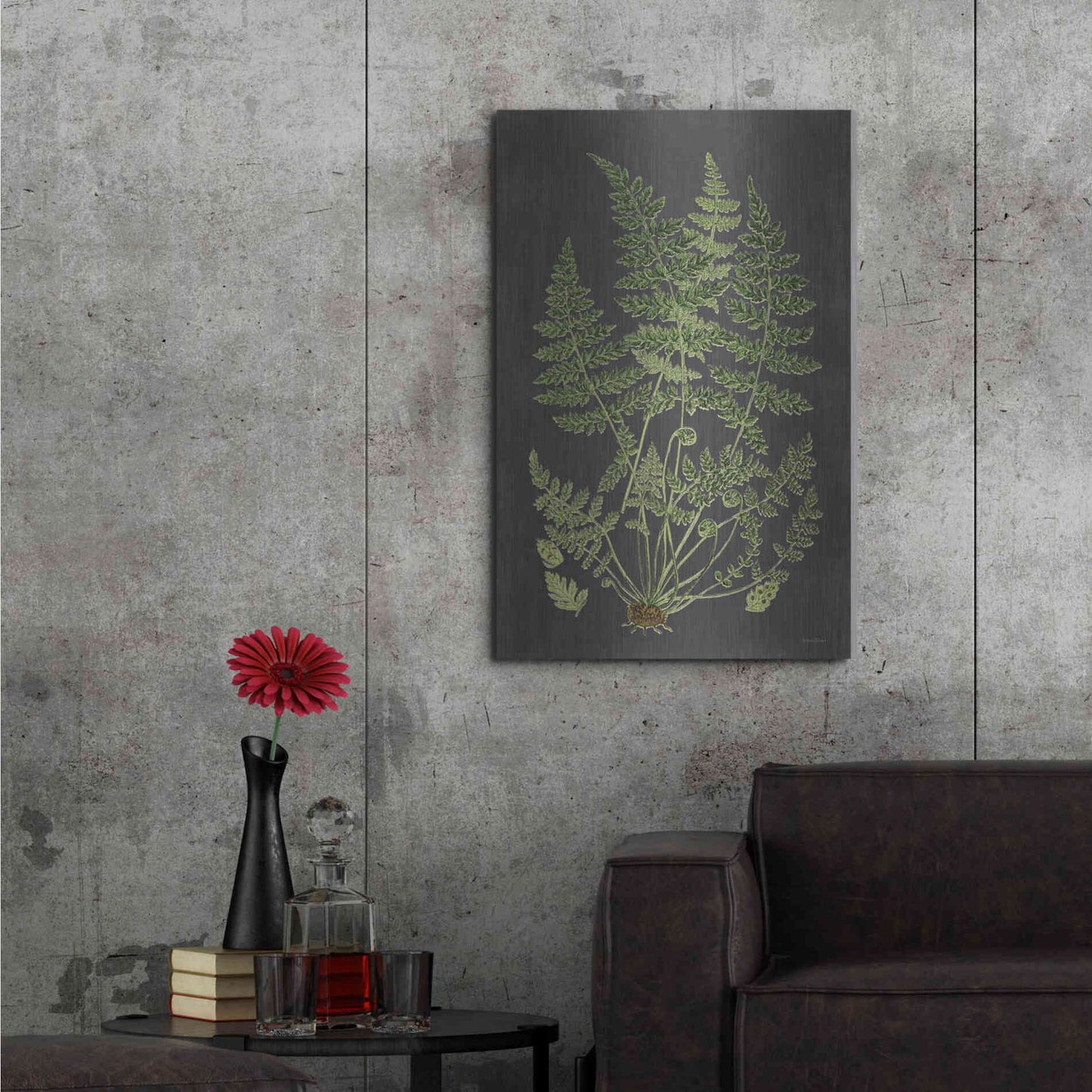 Luxe Metal Art 'Fern Study' by Lettered & Lined, Metal Wall Art,24x36