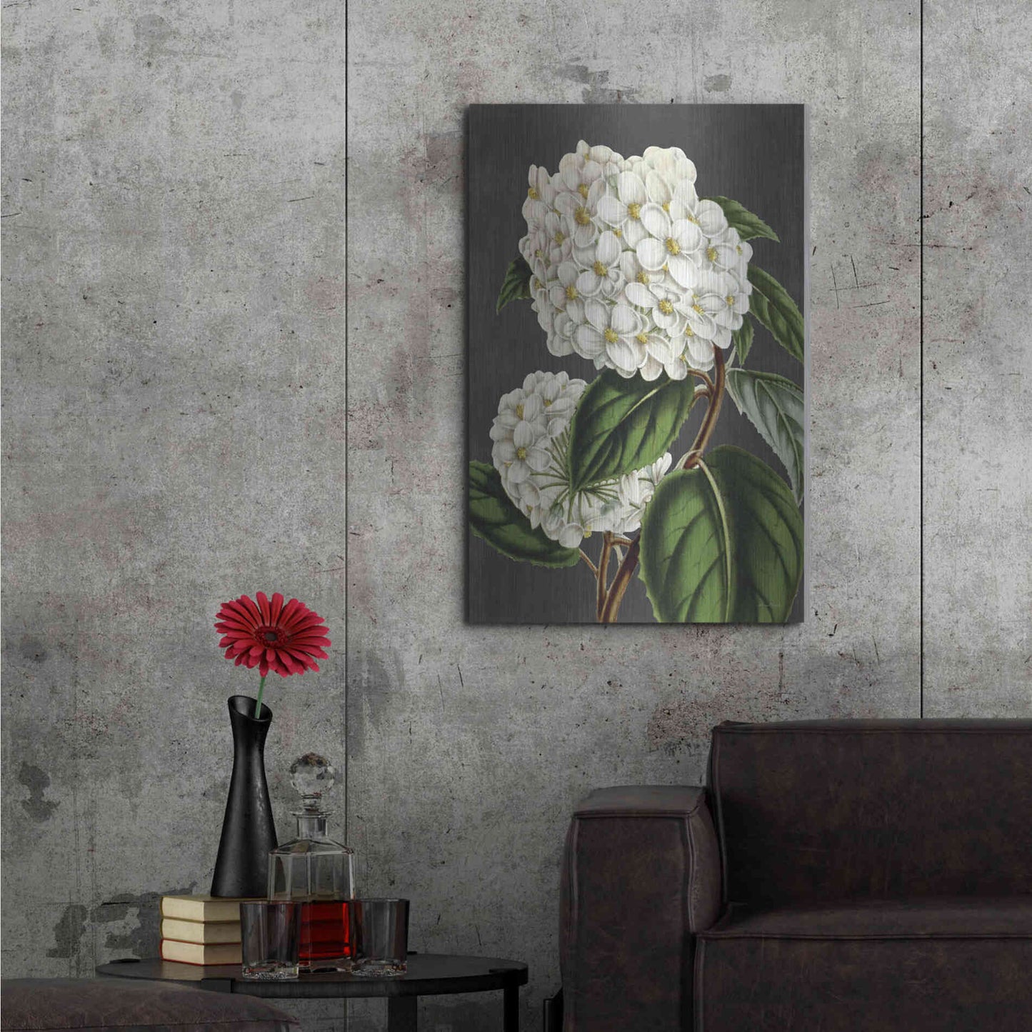 Luxe Metal Art 'Hydrangea' by Lettered & Lined, Metal Wall Art,24x36