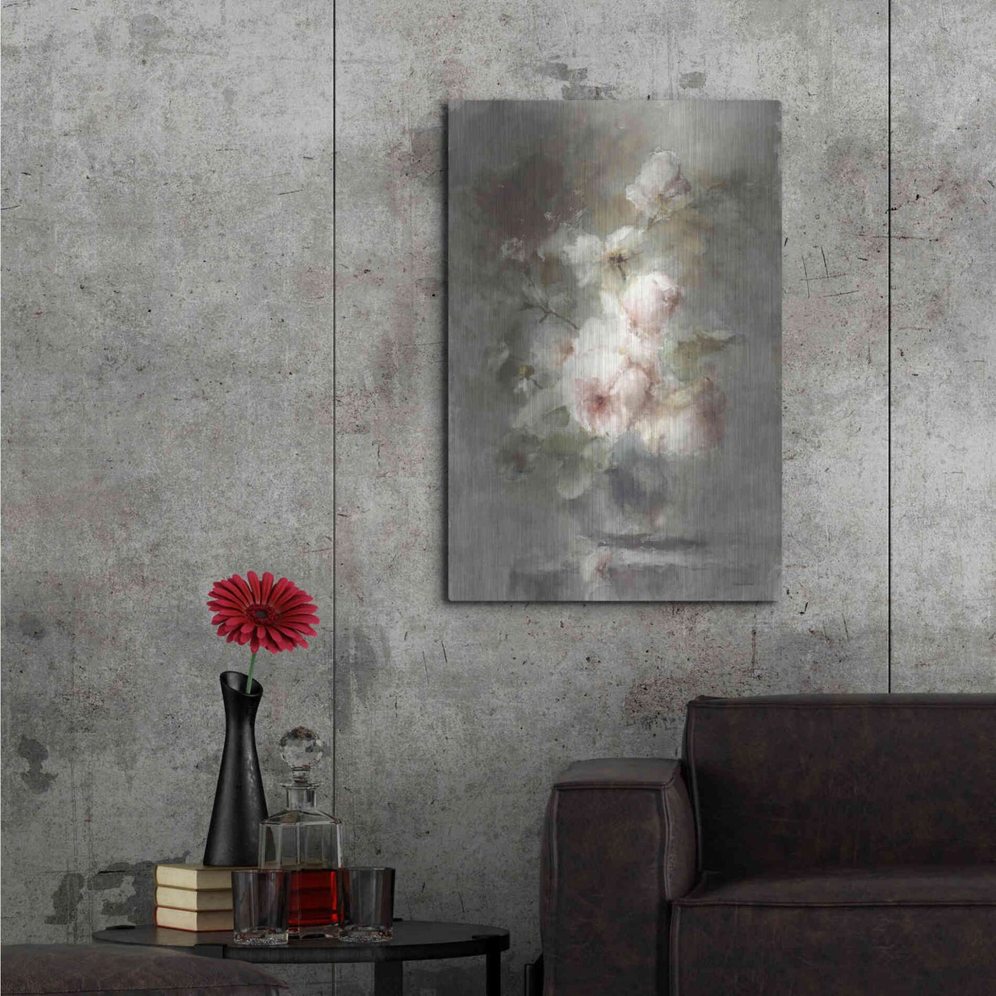 Luxe Metal Art 'Old World Rose Bouquet' by Lettered & Lined, Metal Wall Art,24x36