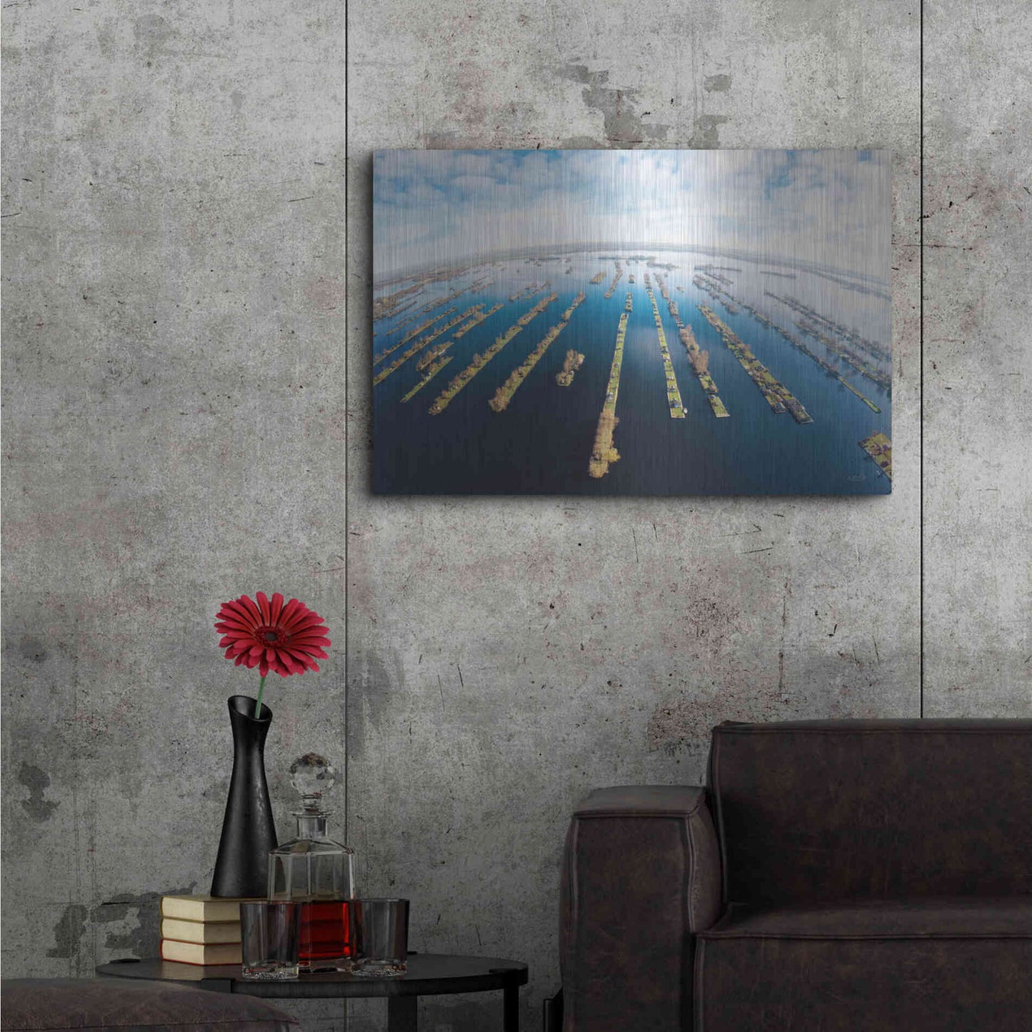 Luxe Metal Art 'Water World' by Martin Podt, Metal Wall Art,36x24