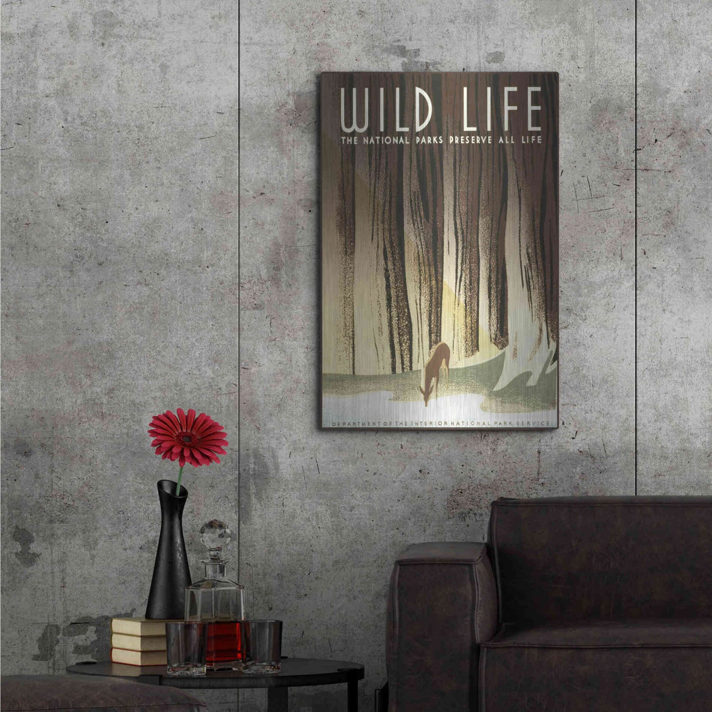 Luxe Metal Art 'Wild Life' by Stellar Design Studio, Metal Wall Art,24x36