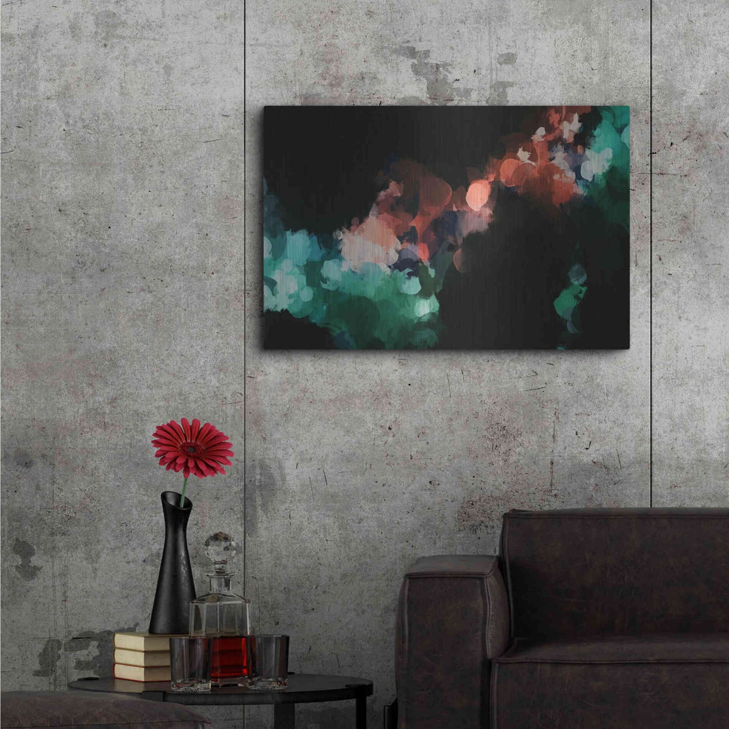 Luxe Metal Art 'Inverted Abstract Colorful Flows 17' by Irena Orlov Metal Wall Art,36x24