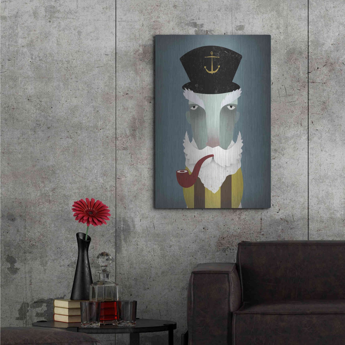 Luxe Metal Art 'Fisherman I' by Ryan Fowler, Metal Wall Art,24x36