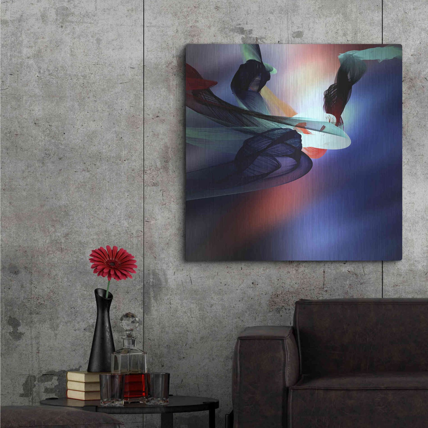 Luxe Metal Art 'Color In The Lines 20' by Irena Orlov, Metal Wall Art,36x36