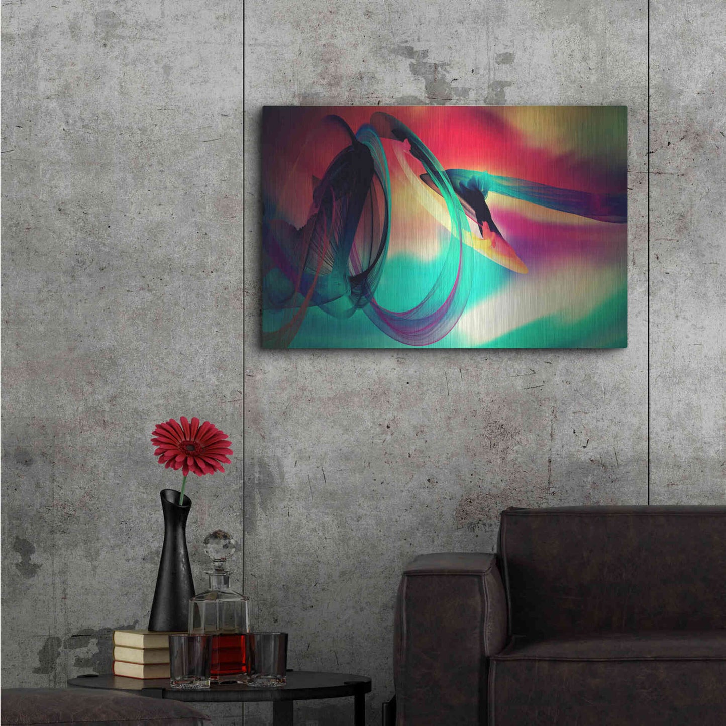 Luxe Metal Art 'Color In The Lines 27' by Irena Orlov, Metal Wall Art,36x24