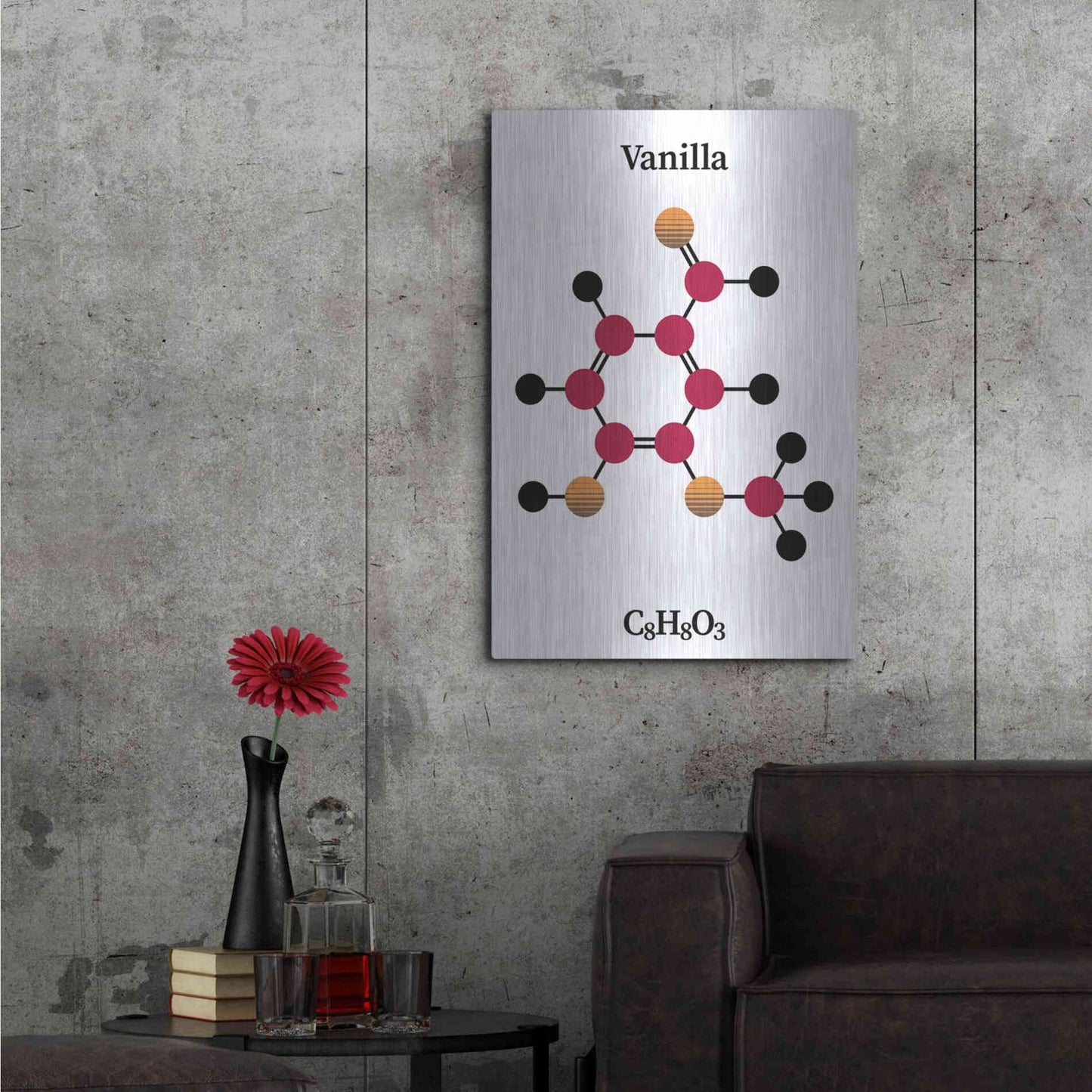 Luxe Metal Art 'Vanilla Molecule' by Luxe Portfolio, Metal Wall Art,24x36