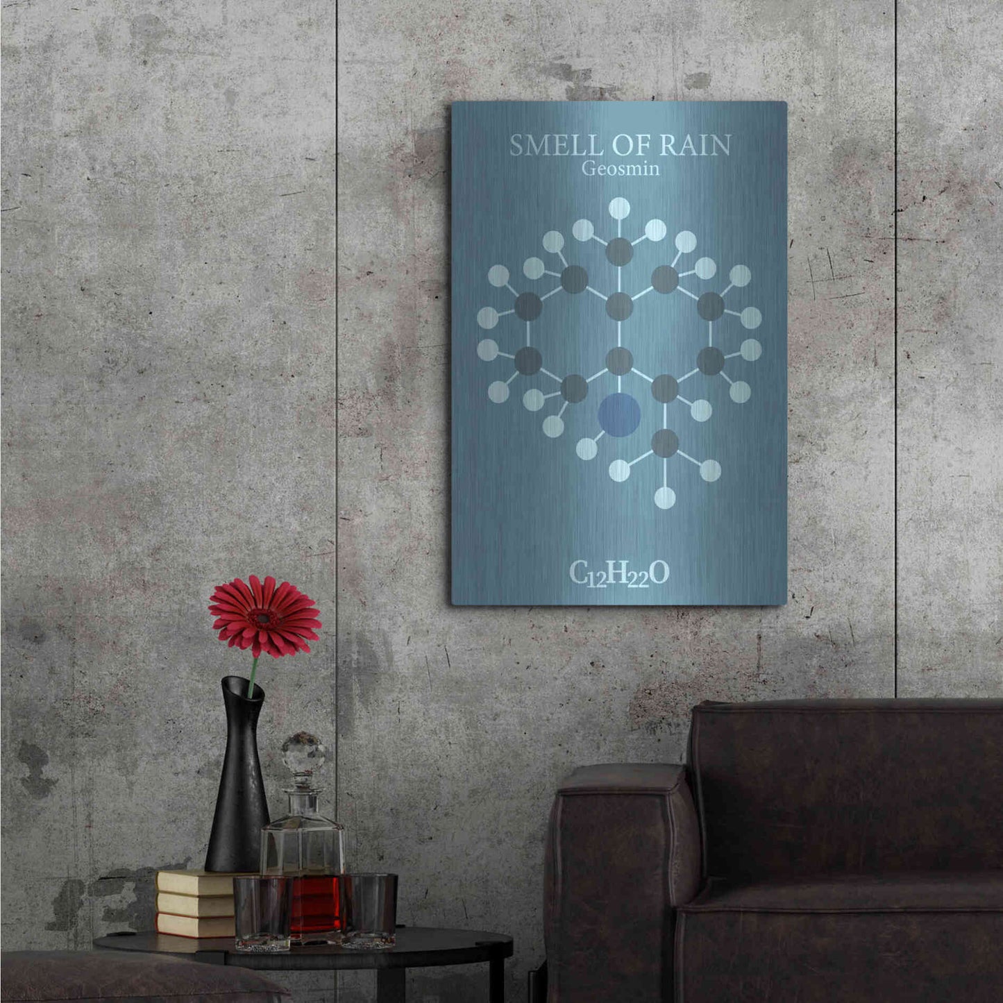 Luxe Metal Art 'Smell Of Rain Molecule 2' by Luxe Portfolio, Metal Wall Art,24x36