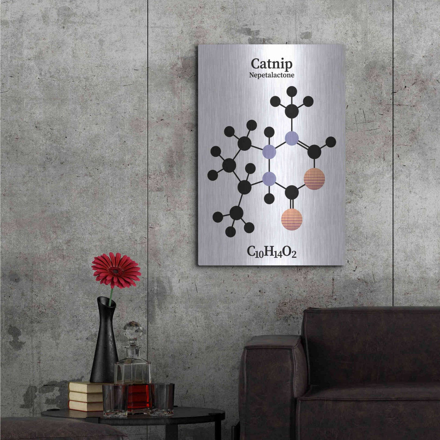Luxe Metal Art 'Catnip Molecule' by Luxe Portfolio, Metal Wall Art,24x36