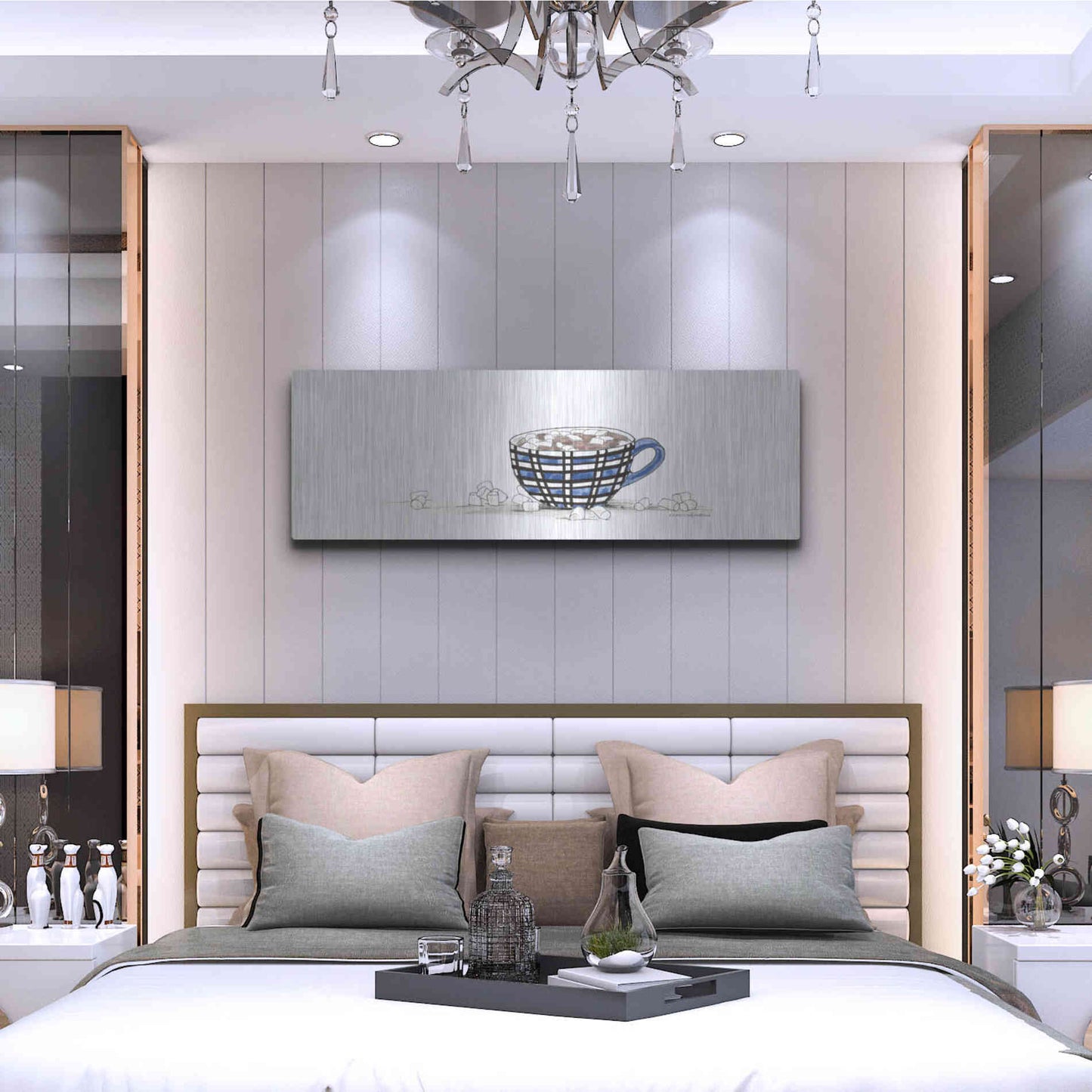 Luxe Metal Art 'Hot Cocoa' by Kamdon Kreations, Metal Wall Art,48x16