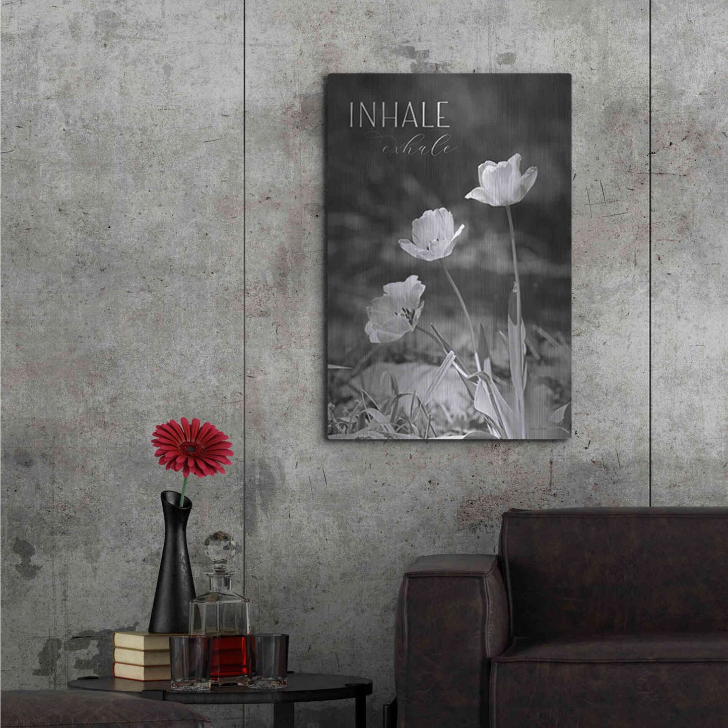 Luxe Metal Art 'Inhale, Exhale' by Lori Deiter, Metal Wall Art,24x36