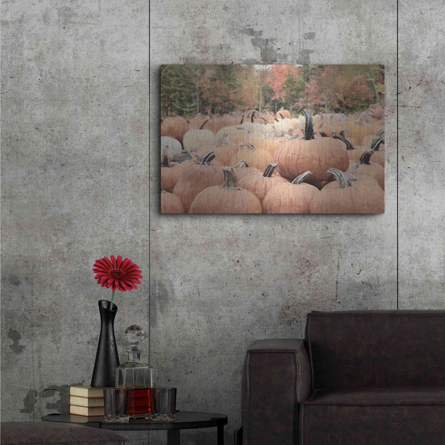 Luxe Metal Art 'The Perfect Pumpkin' by Lori Deiter, Metal Wall Art,36x24