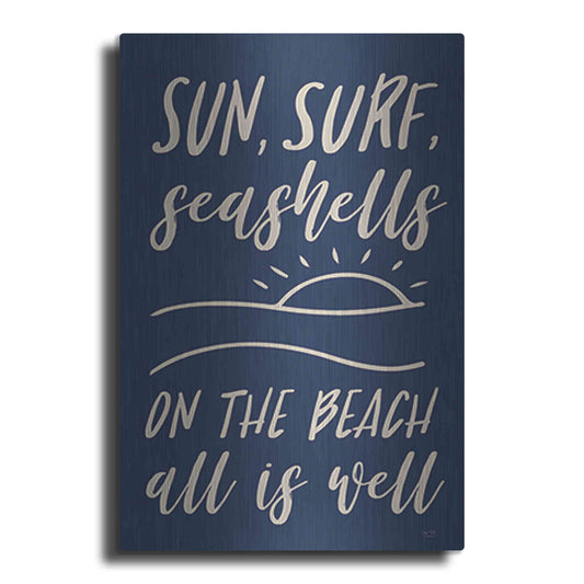 Luxe Metal Art 'Sun, Surf, Seashells' by Lux + Me Designs, Metal Wall Art