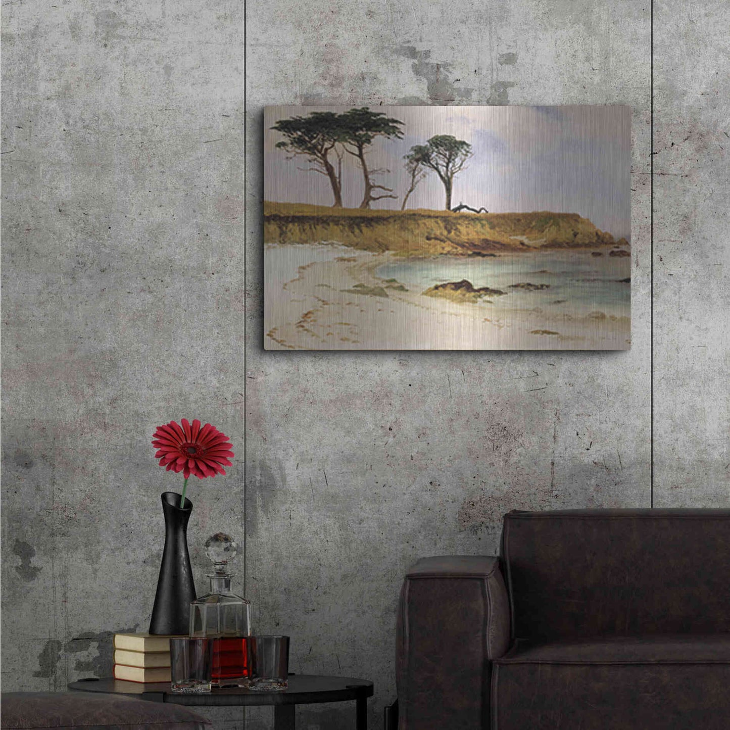 Luxe Metal Art 'Along the Coast' by Stellar Design Studio, Metal Wall Art,36x24