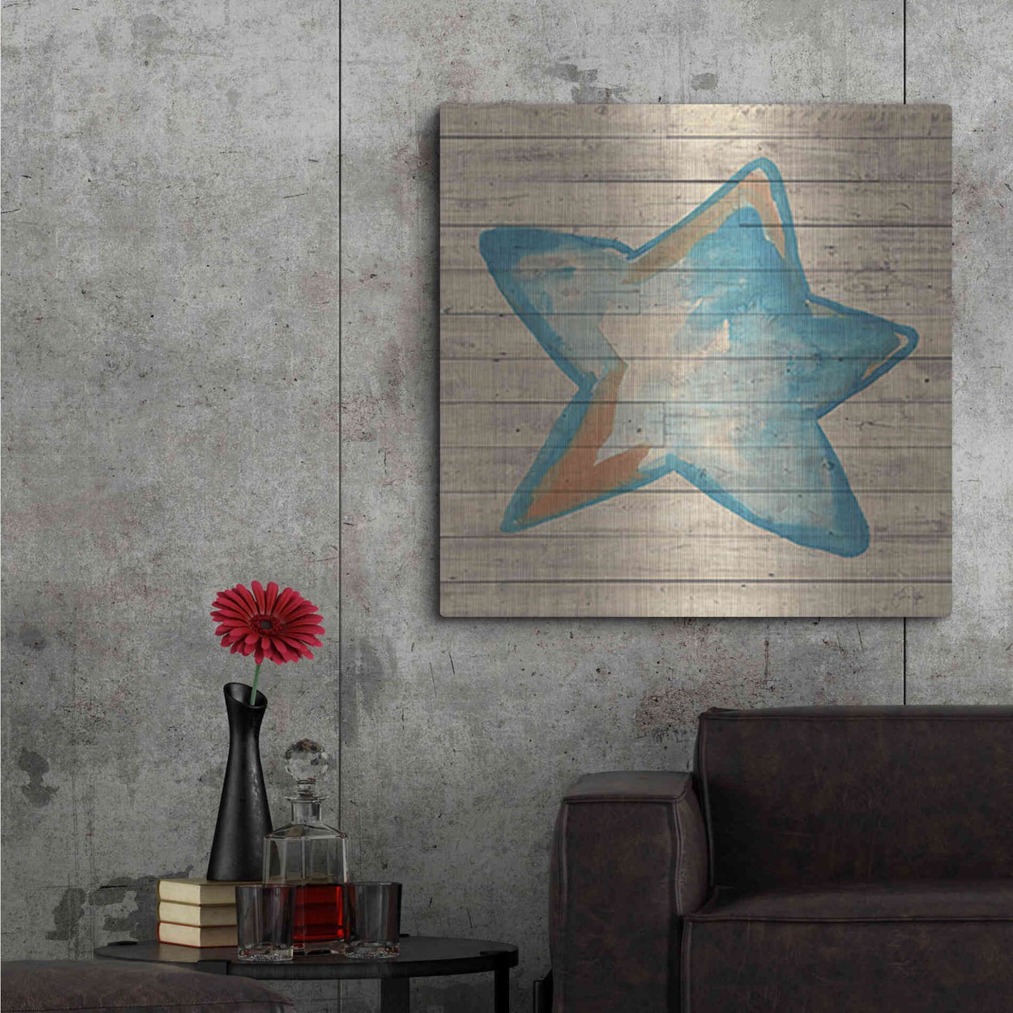 Luxe Metal Art 'A Starfish Wish' by Yass Naffas Designs, Metal Wall Art,36x36
