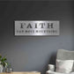 Luxe Metal Art 'Signs of Faith VI' by Sue Schlabach, Metal Wall Art,36x12