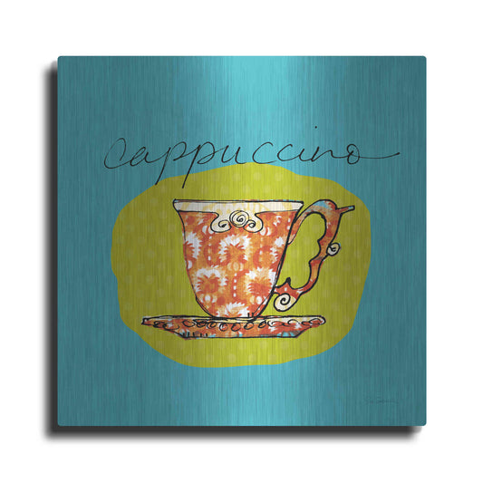 Luxe Metal Art 'Colorful Coffee Cappuccino No Border' by Sue Schlabach, Metal Wall Art